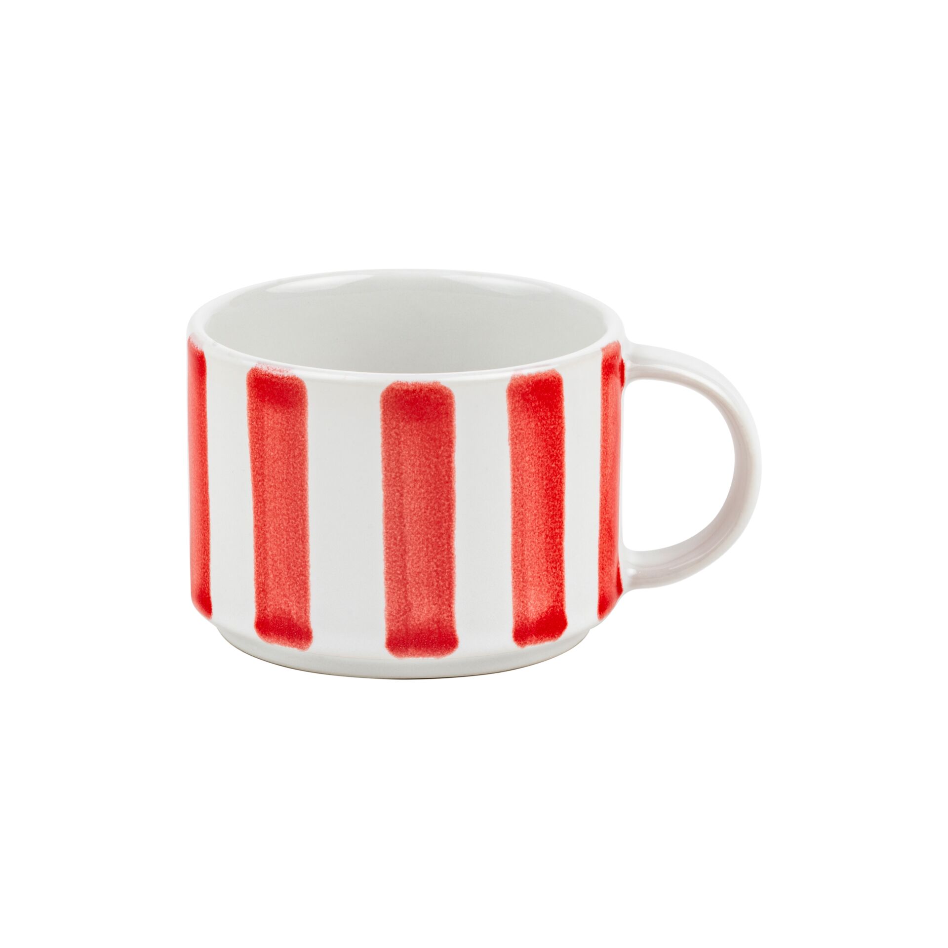 Tasse, Ceramic, Rot, Streifen, Becher