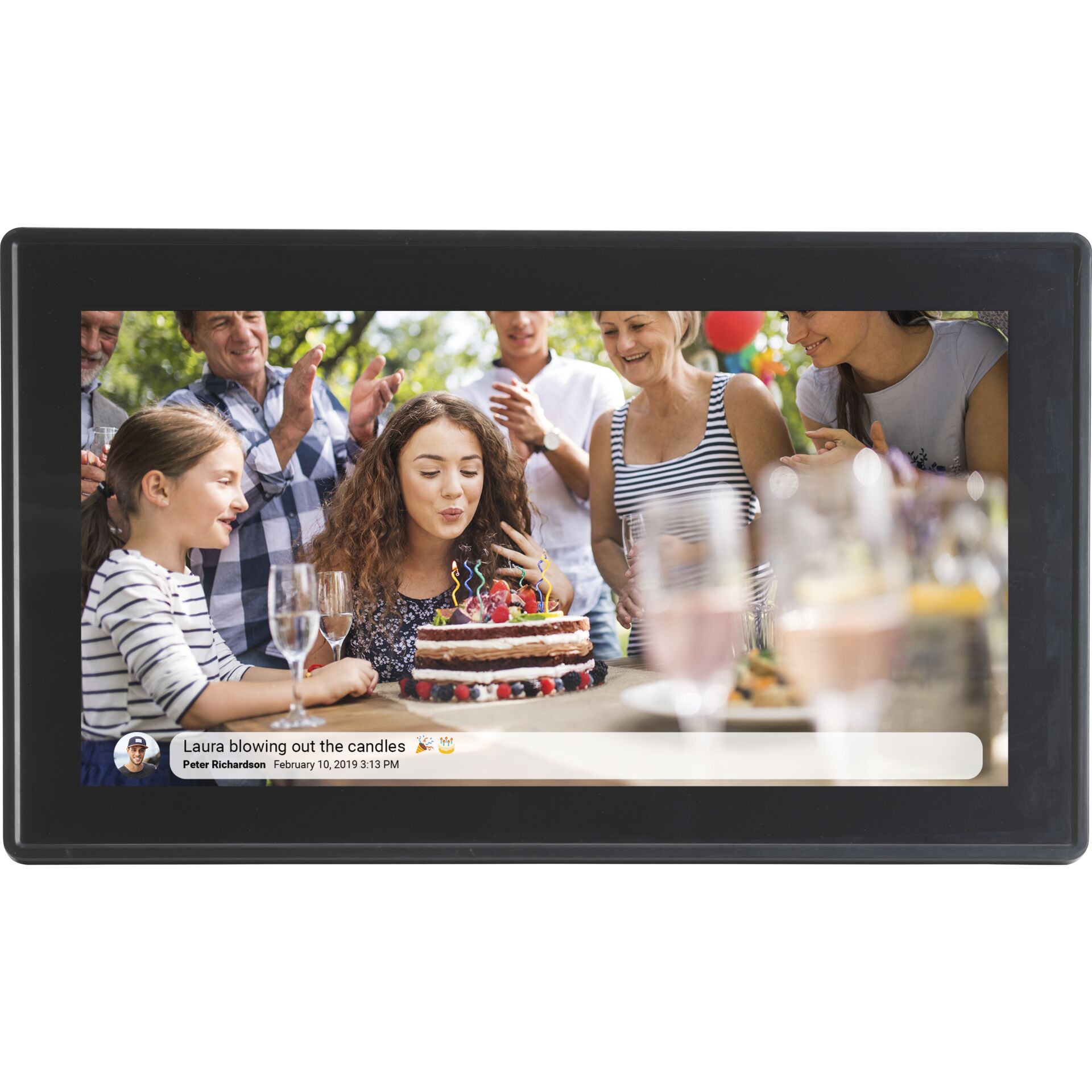 Denver Frameo PFF-1514 schwarz 39,6cm (15,6") Leute, Person, Geburtstagstorte, Essen, Elektronik