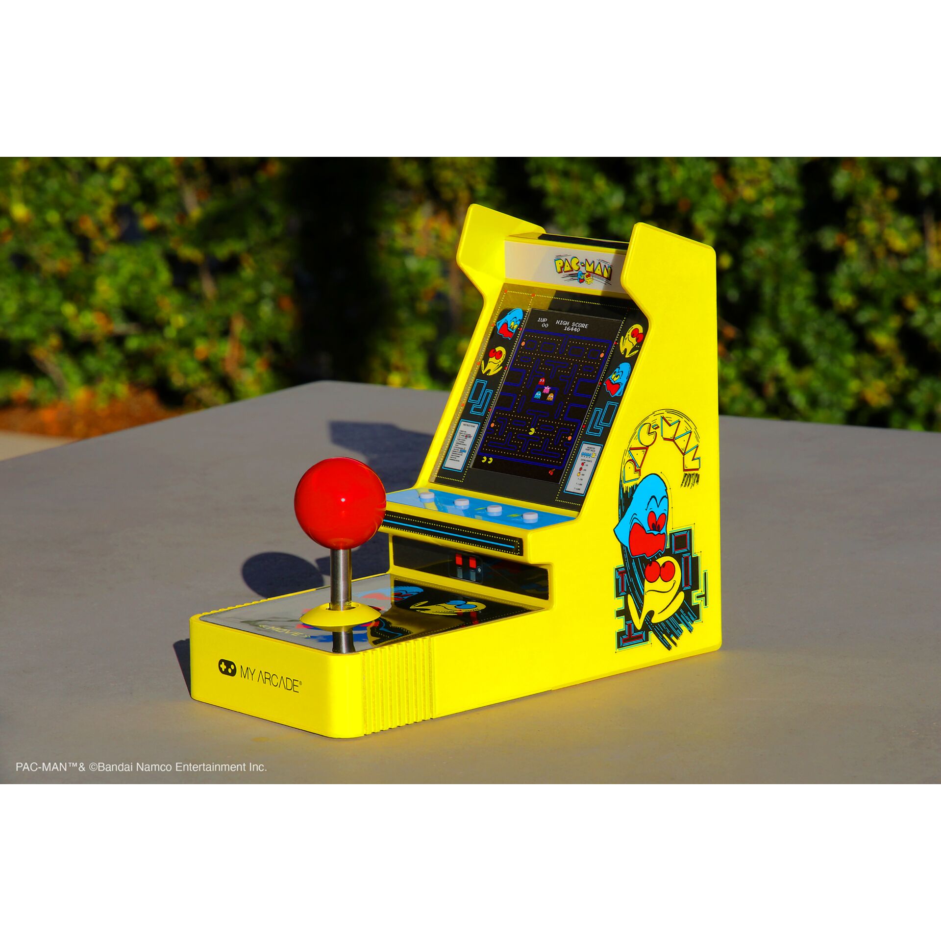 Arcade-Kasten, Pac-Man Mini, gelbe Spielzeug, Arcade-Spiel, Joystick