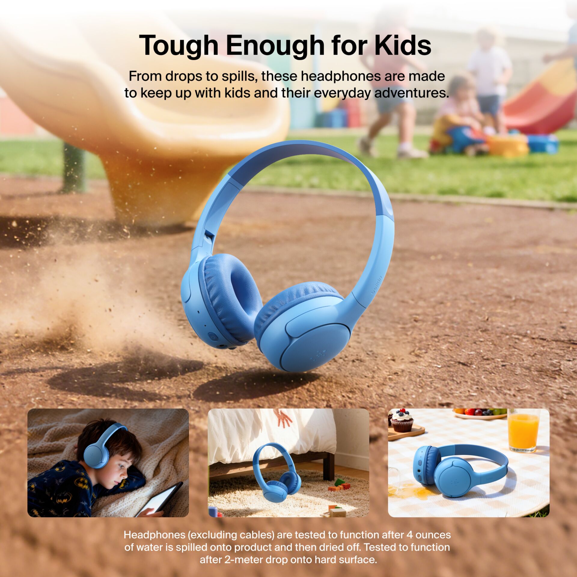 Kopfhörer, Over-Ear, Bluetooth, Kinder, blau