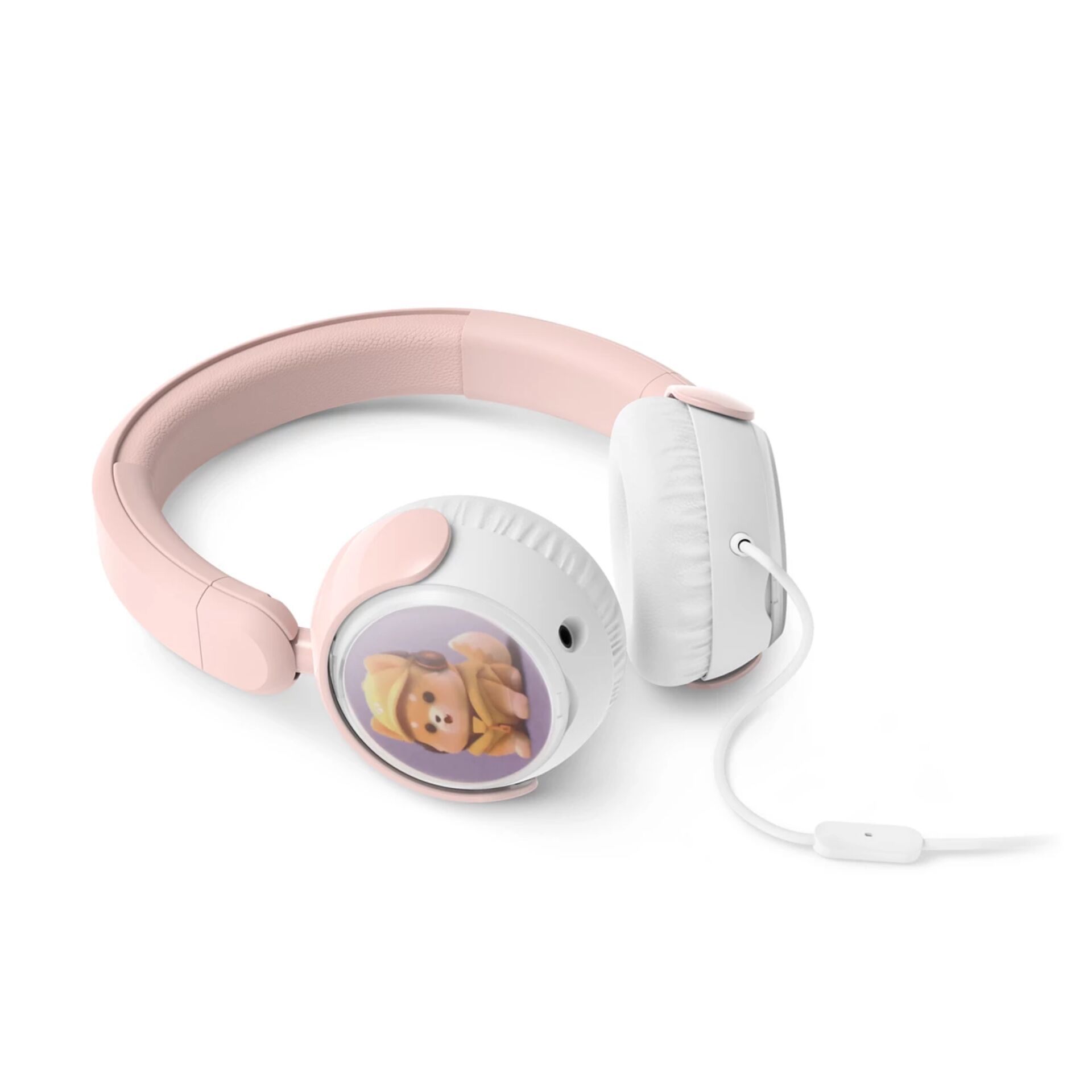 kopfhörer, over-ear, rosa, kinderdesign, kabelgebunden