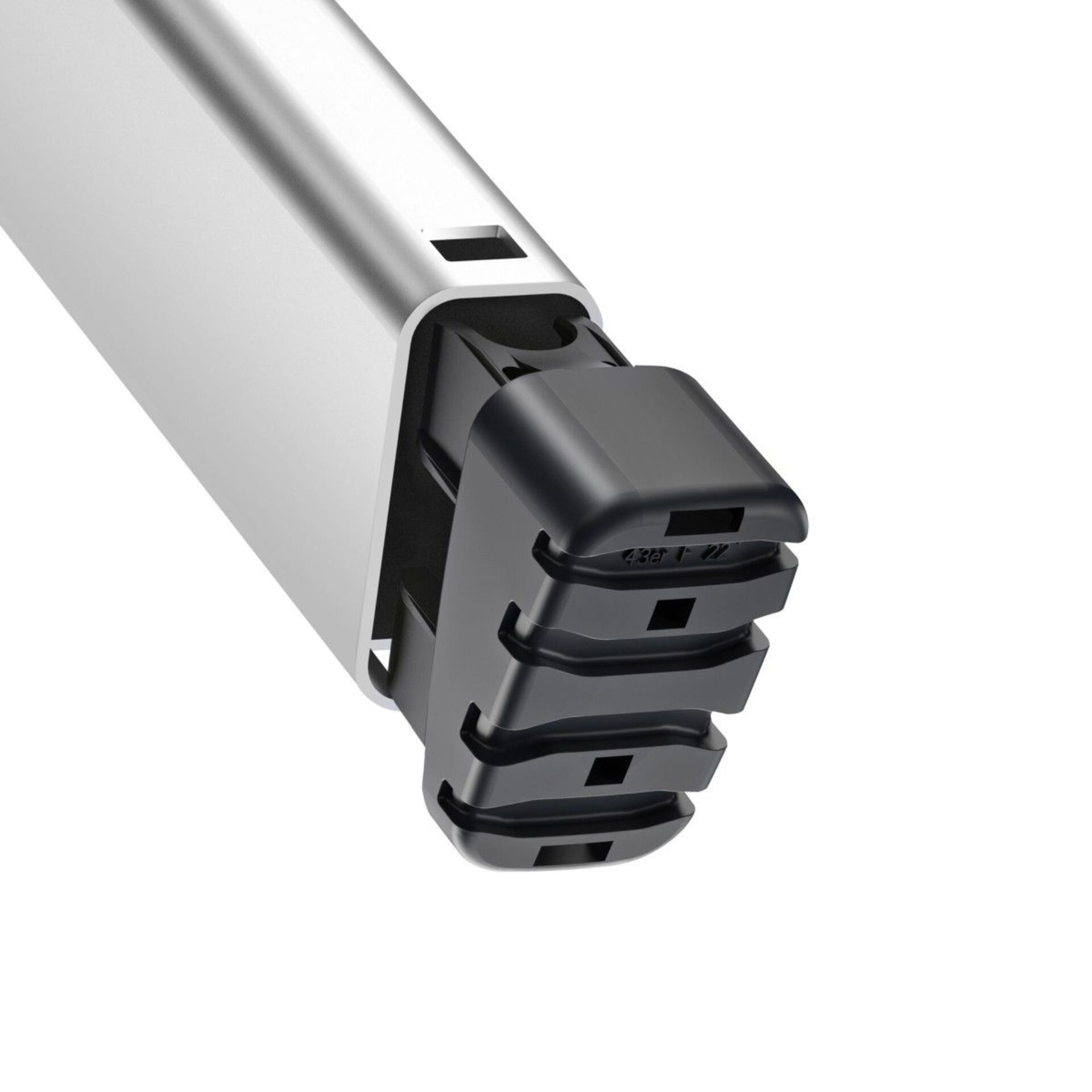 USB-C Adapter, Multi-Port, Metallgehäuse, Kompaktstecker, Silber-Grau