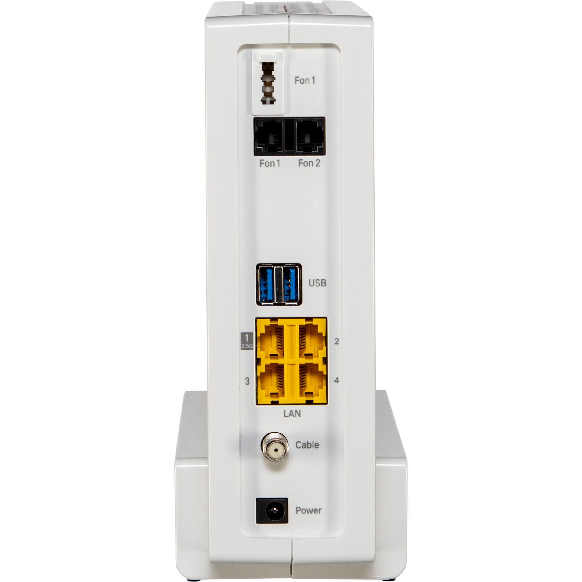 WAN-LAN Combo, Gigabit Ethernet, LAN ports, USB port, Power input