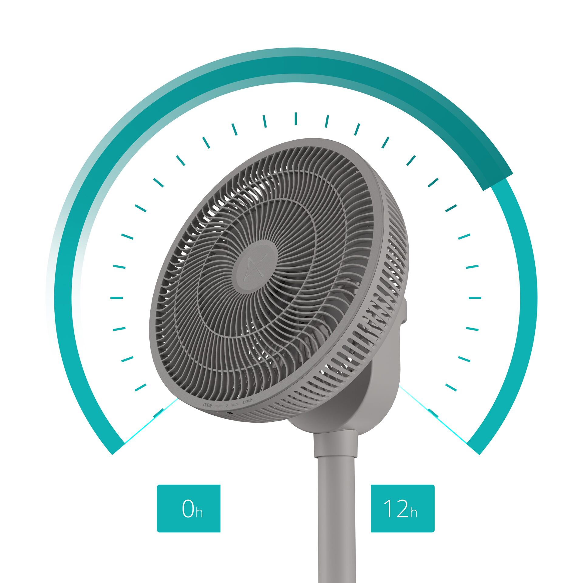 ventilator, pc fan, table fan, adjustable, grey