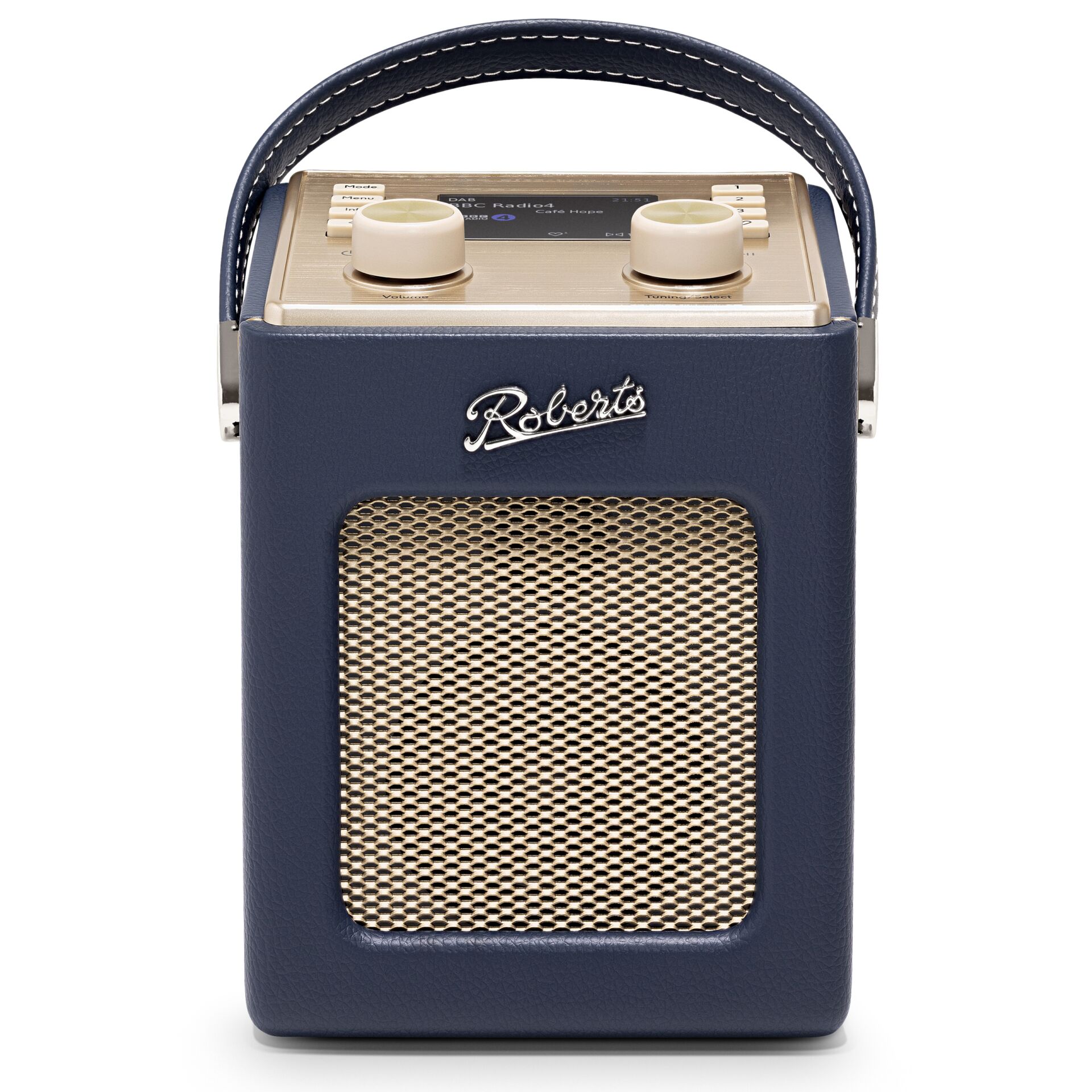DAB-Radio, Tragbares Radio, Dunkelblau, Tragegriff, Lautsprechergitter