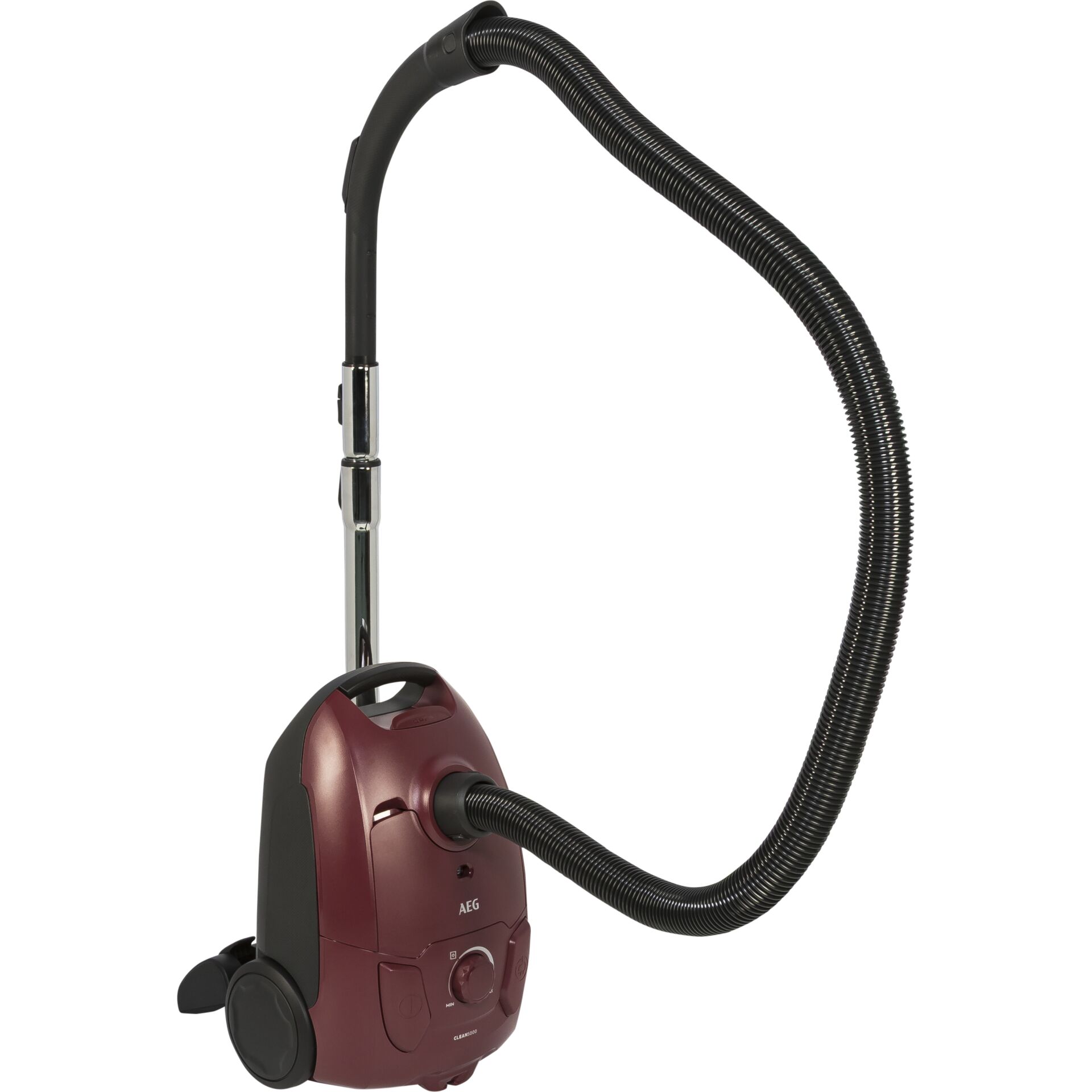 Staub- Staubsauger, Kompaktstaubsauger, Beutelloser Staubsauger, Rotweinrot, Rucksack-Sauger