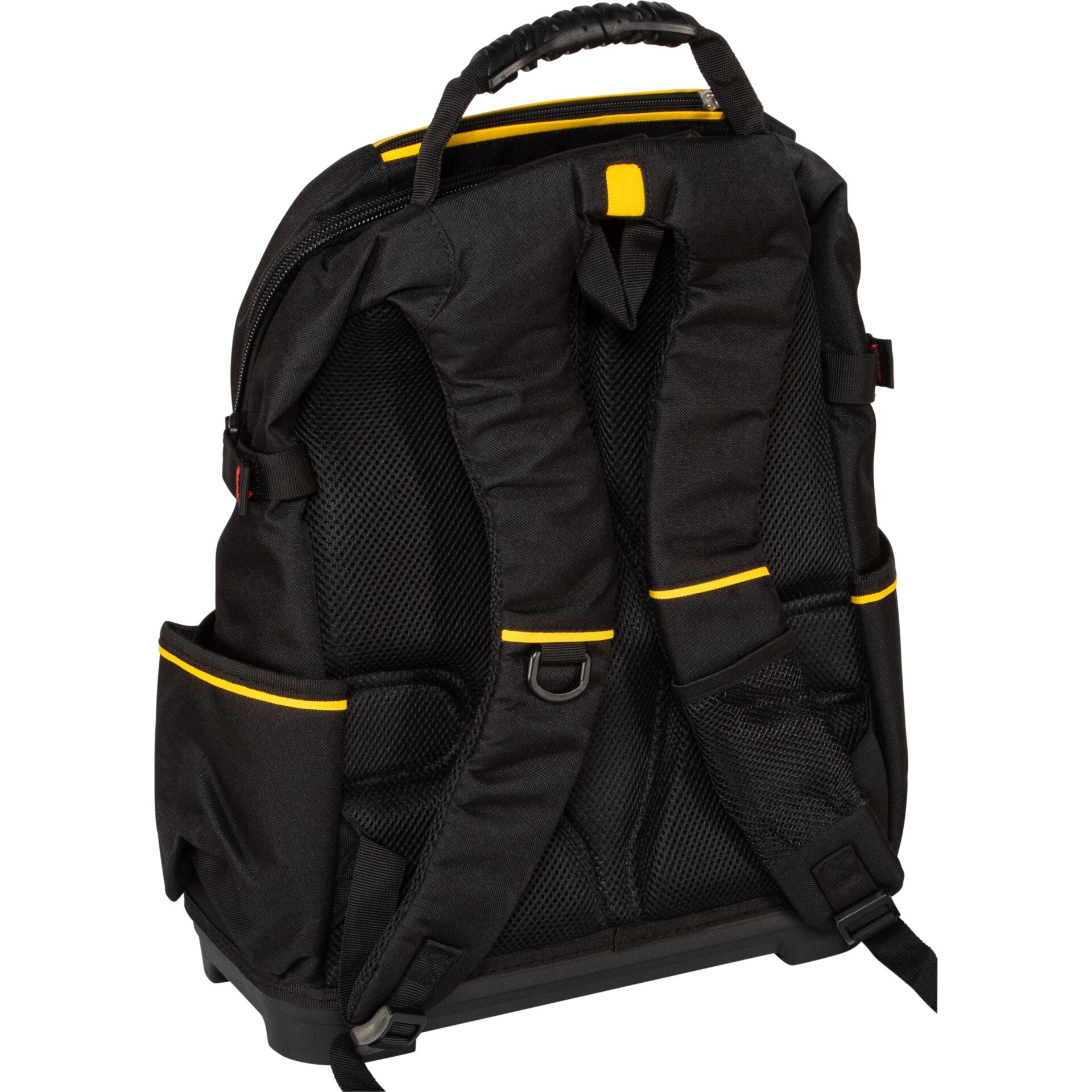 Rucksack, Schulterriemen, Schwarz, Gelbe Akzente, Seitentaschen