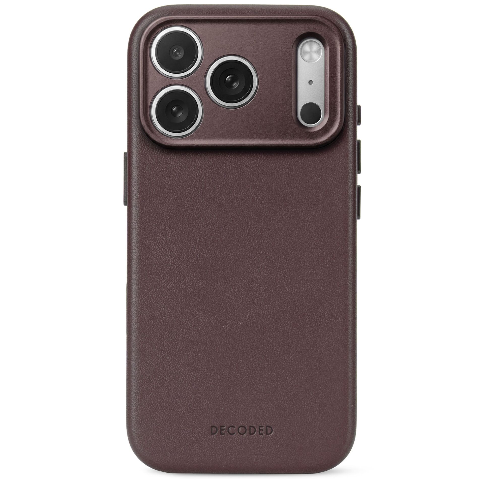 Smartphone-Hülle, Leder, Braun, Dreifachkamera, schlankes Profil