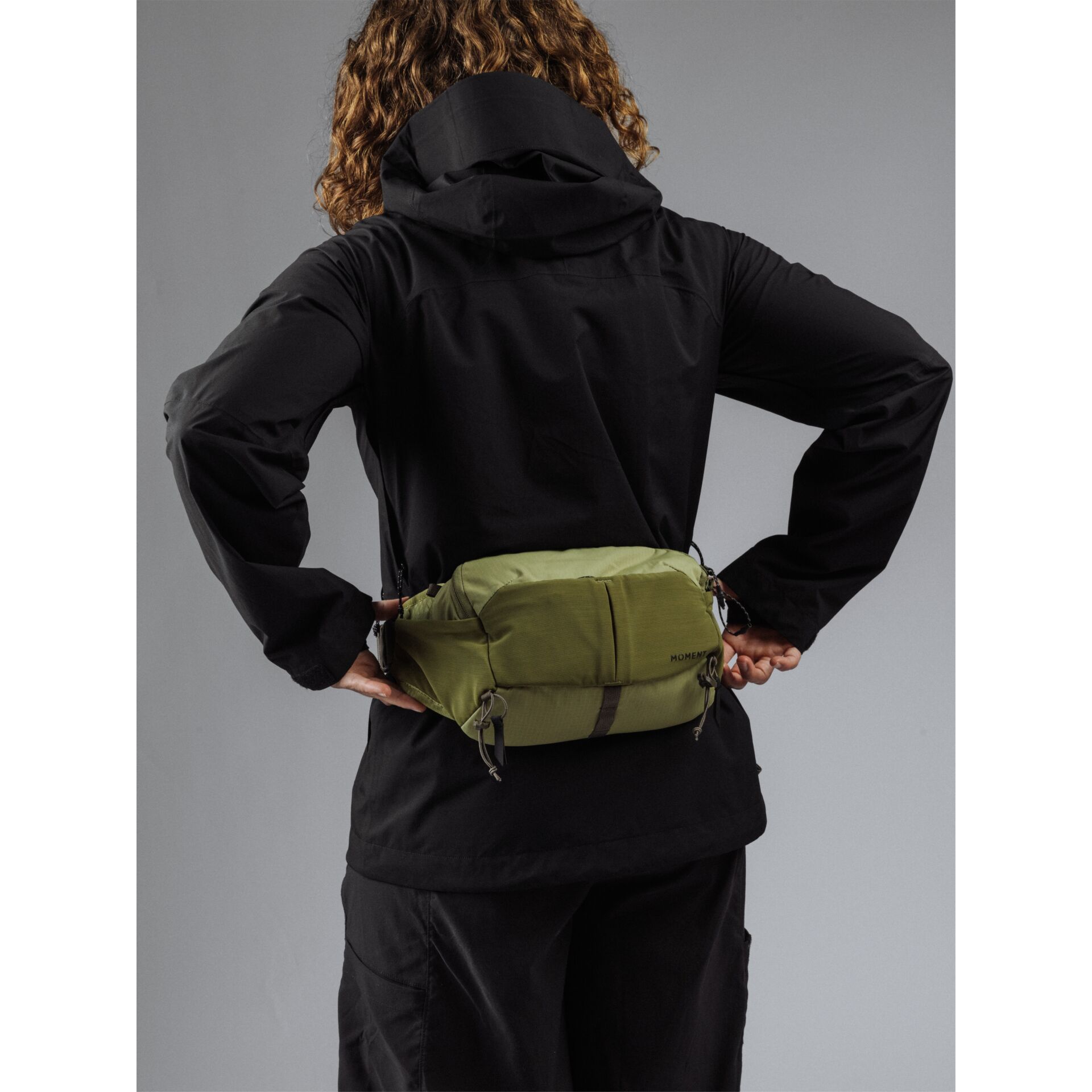 Umhängetasche, Gürteltasche, Olivegrün, Reißverschluss, Kordelzug