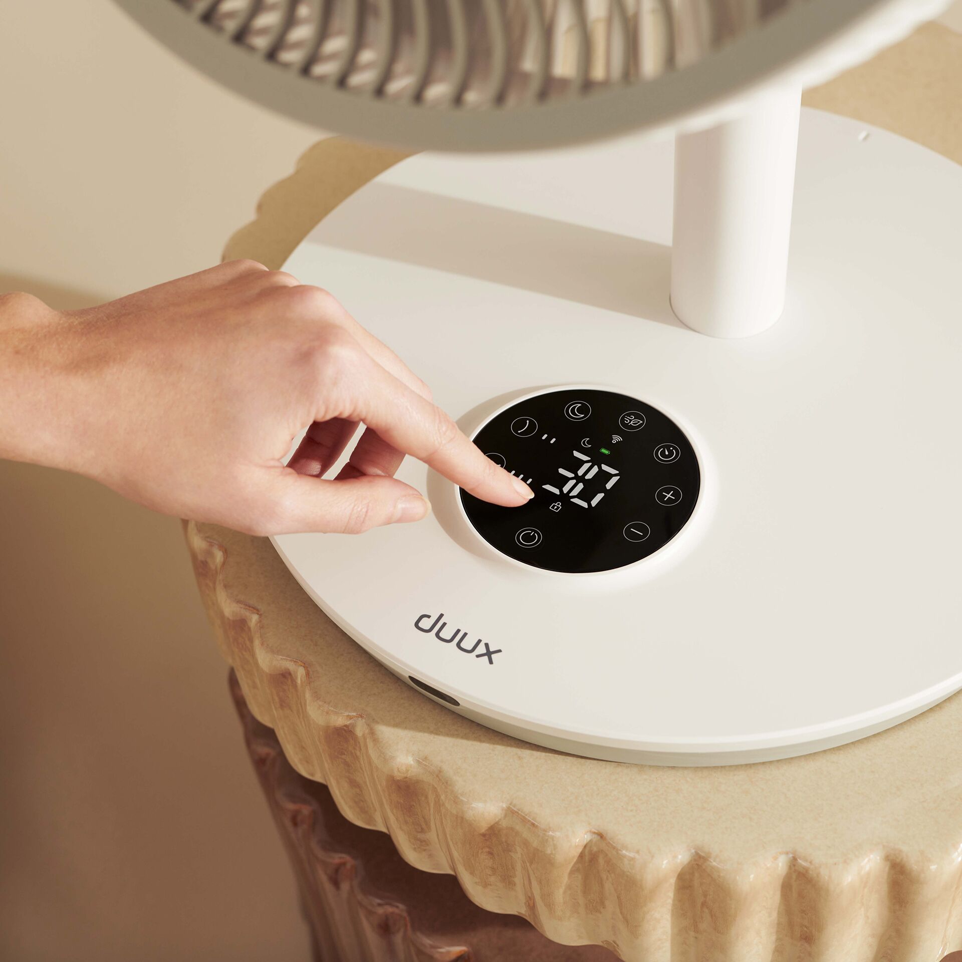 Luftreiniger, Luftbefeuchter, Klimagerät, Digitales-Display, Rundes-Design