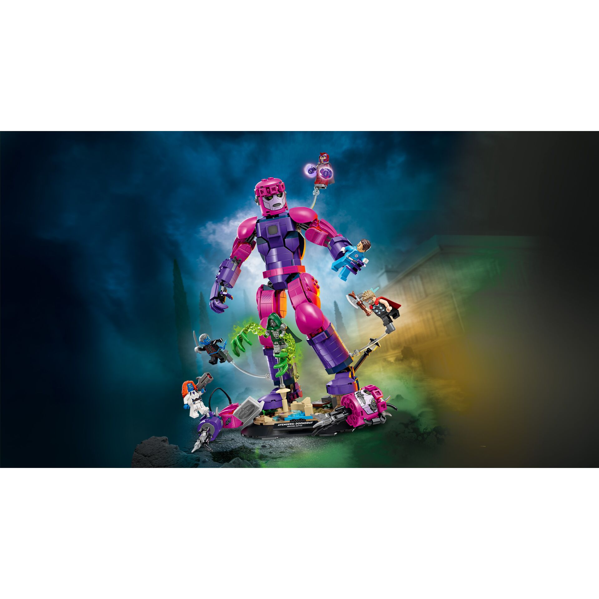 Konstruktion, Bausatz, Riesenroboter, Neonfarben, Actionfigur