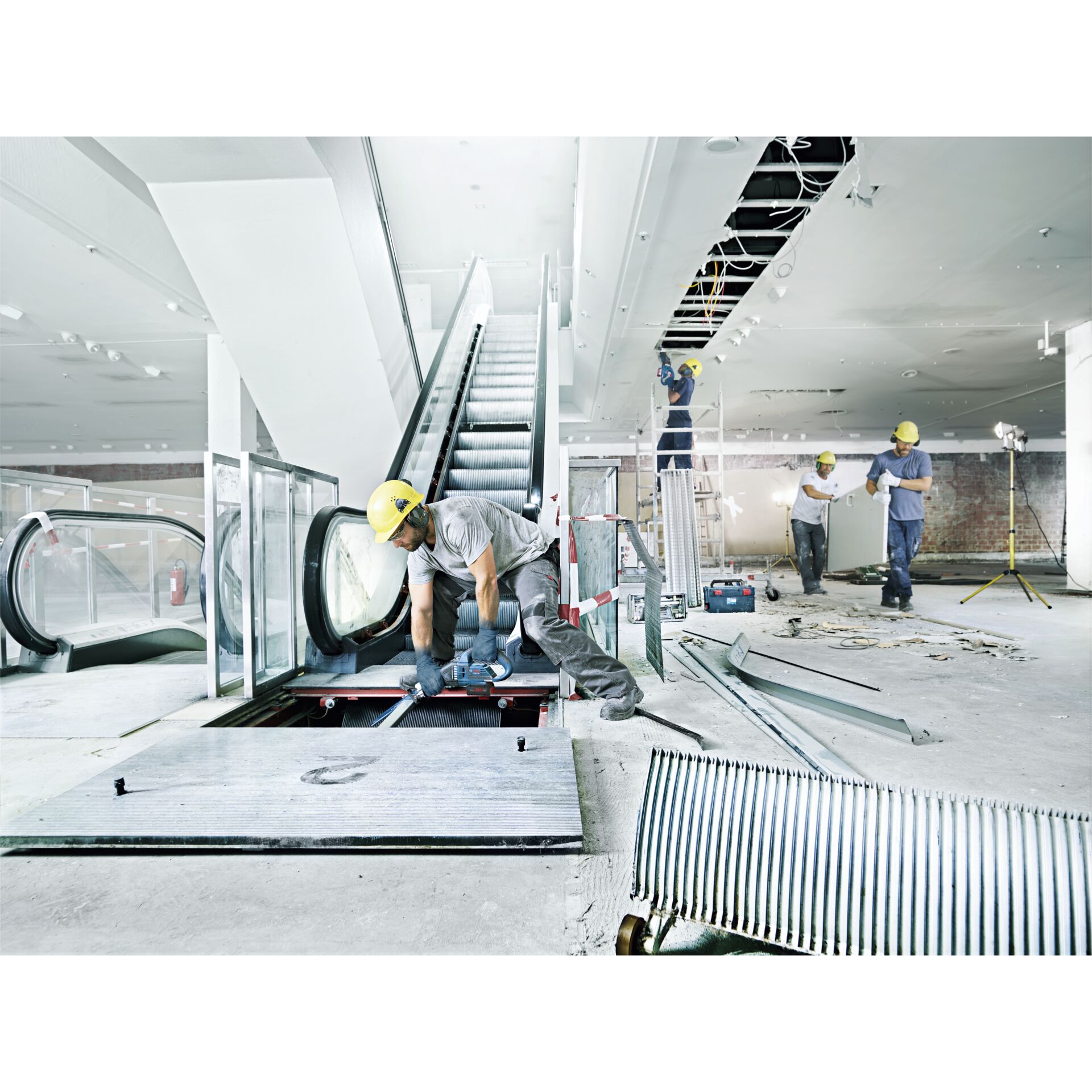 Gebäude, Fabrik, Person, Handschuh, Treppe