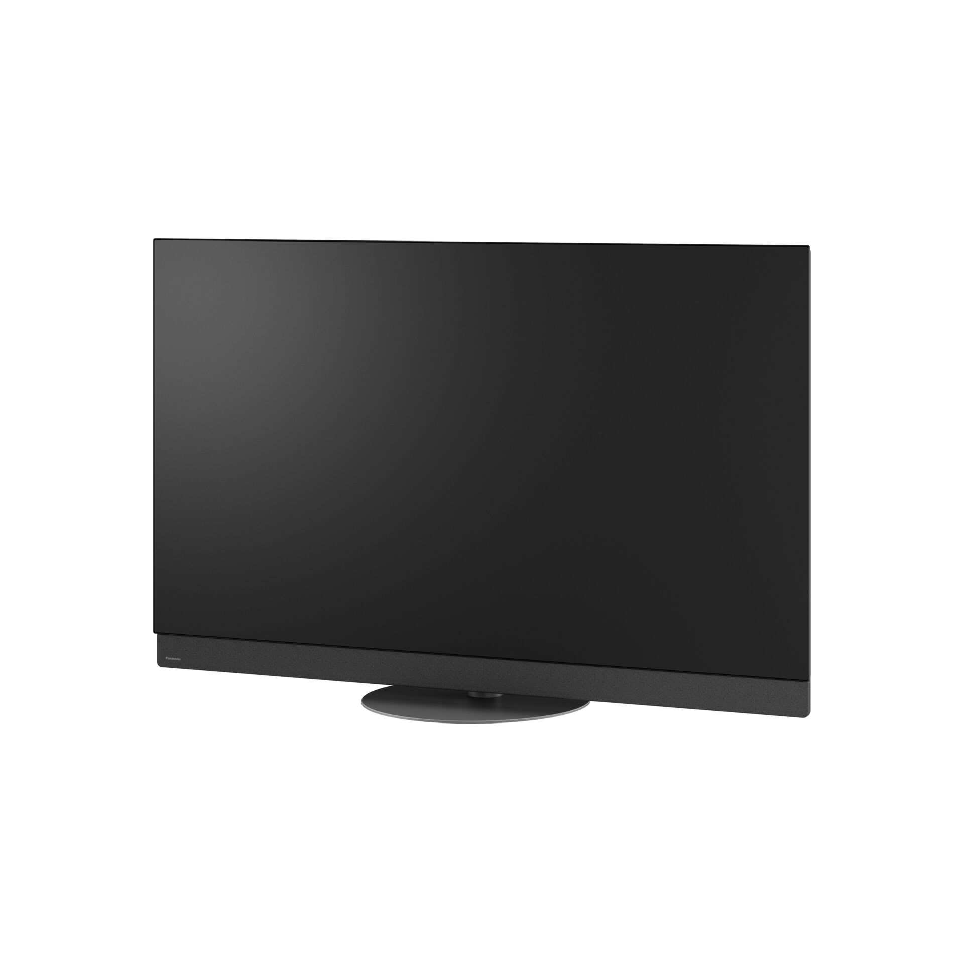 Fernseher, Flachbildschirm, Schwarz, runderStandfuß, dünnerRahmen
