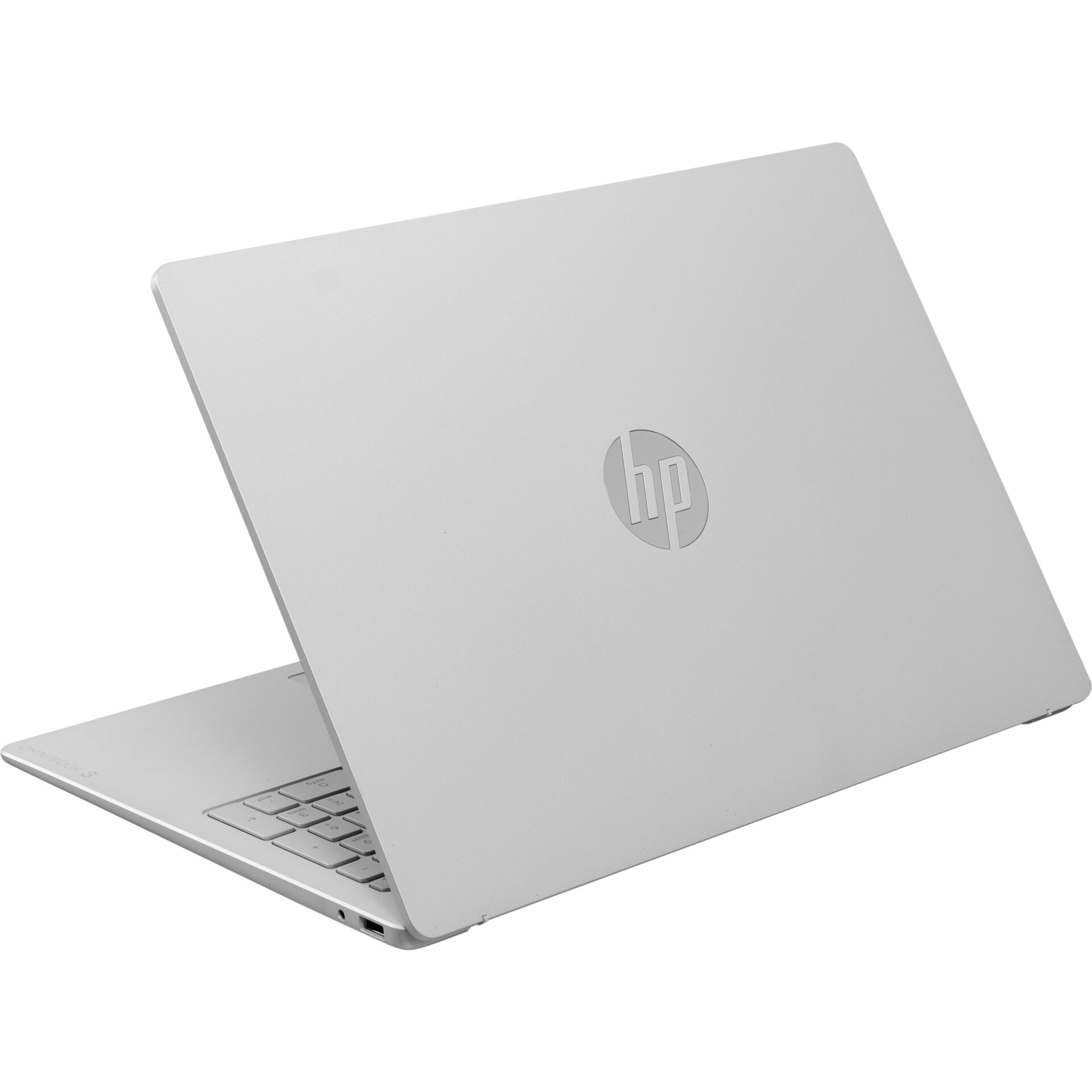 laptop, HP, silber, Aluminium, dünn