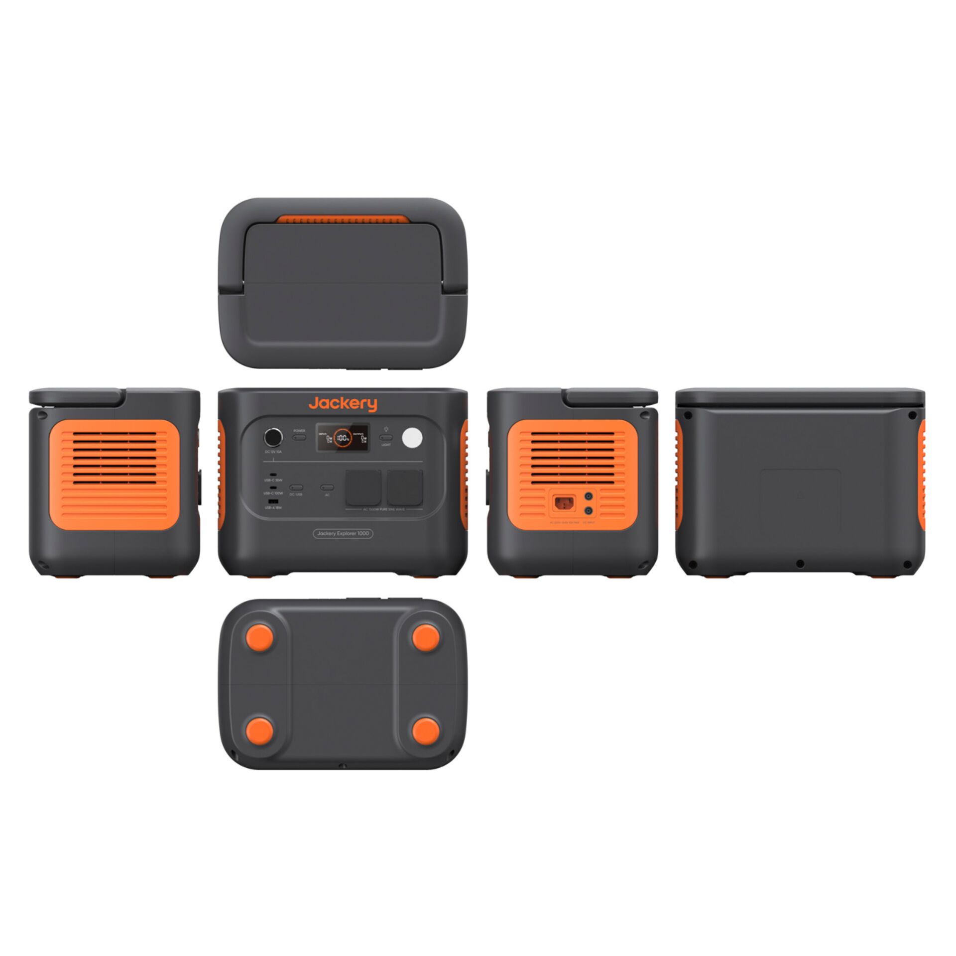 Stromgenerator, Kompakt-Generator, Wohnmobil-Generator, tragbar, Orange Akzente