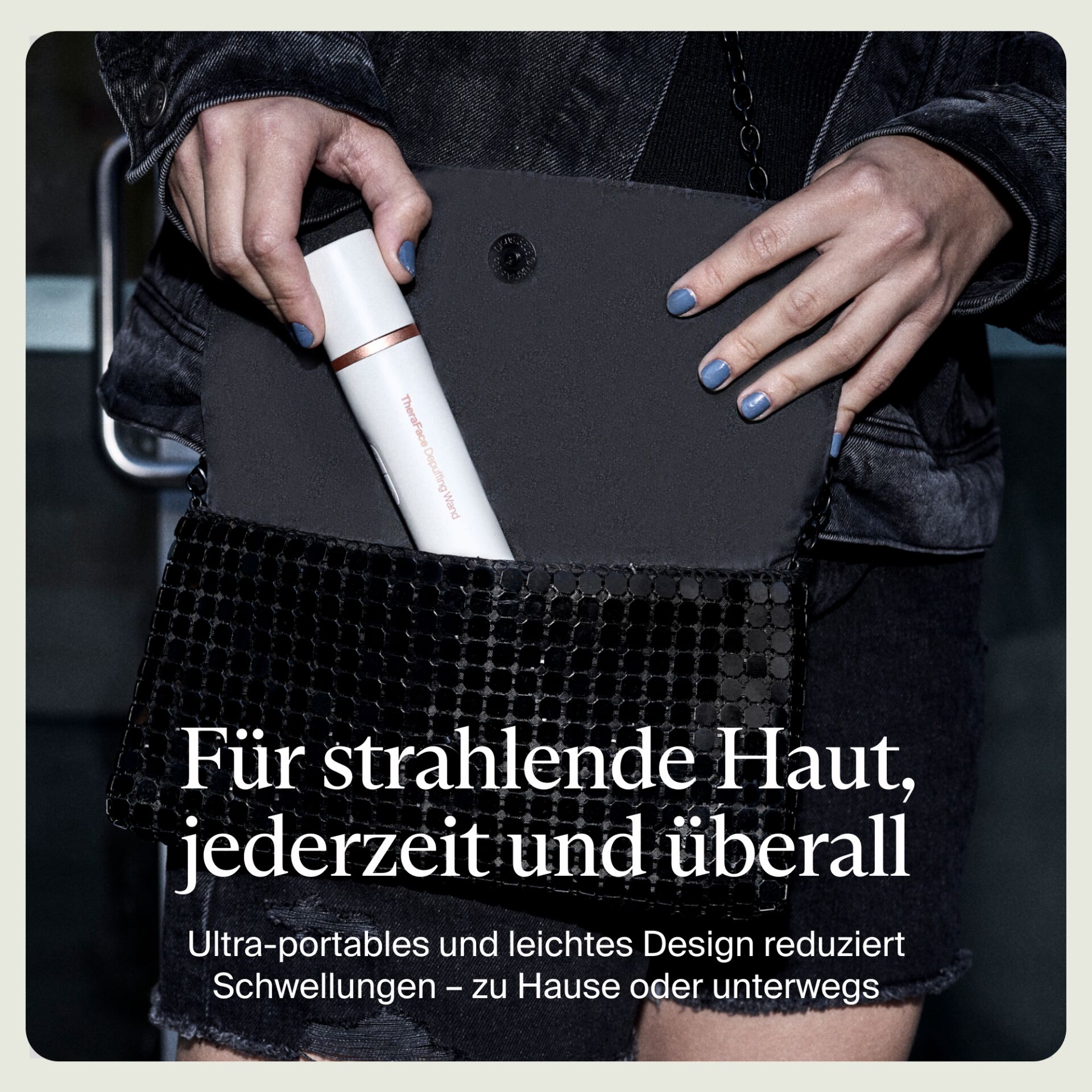 Kosmetikgerät, Kompakt, Weißes Gehäuse, Hautpflege, Portables Design