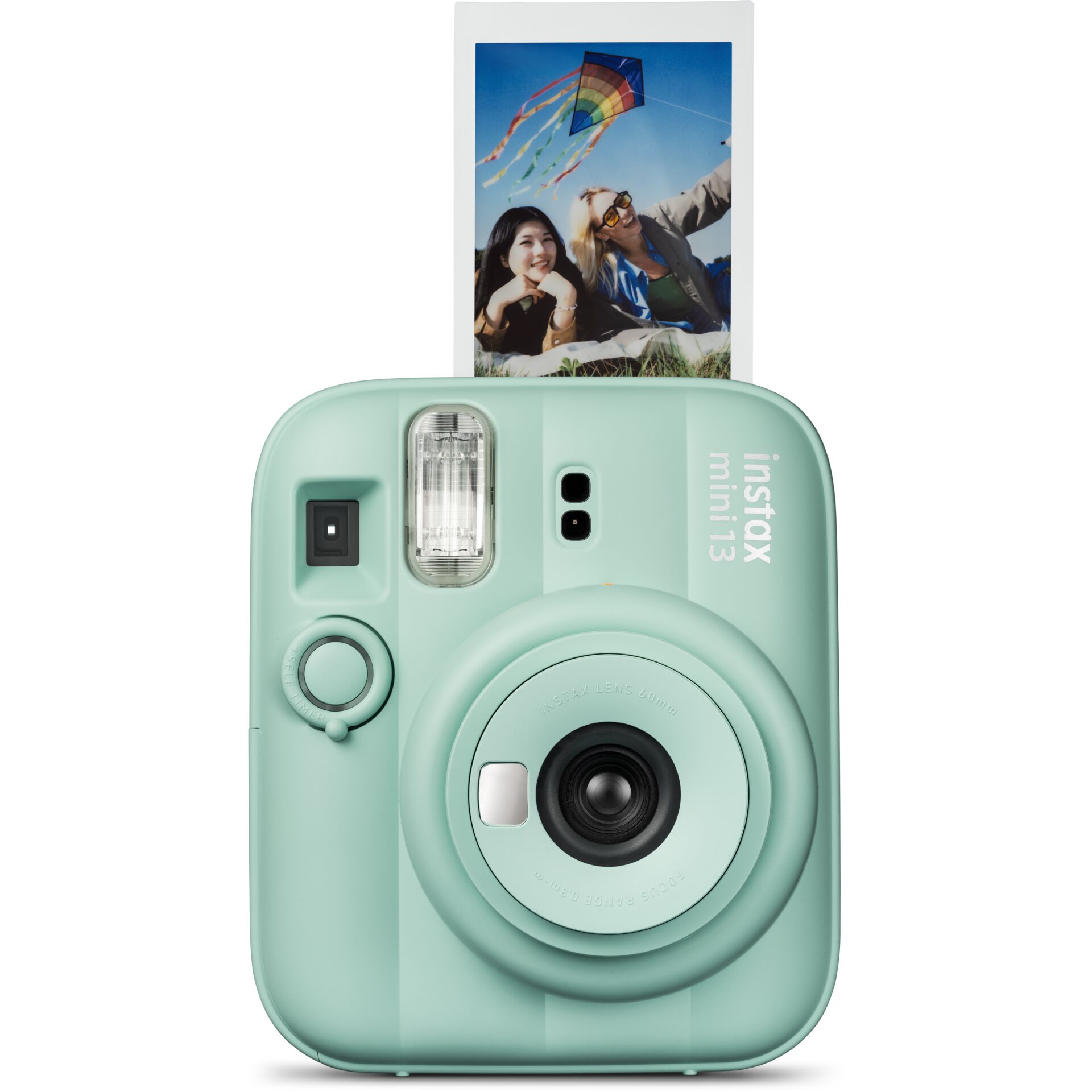 Sofortbildkamera, Polymer-Kunststoff, Mintgrün, Polaroid-Linse, Foto-Druck