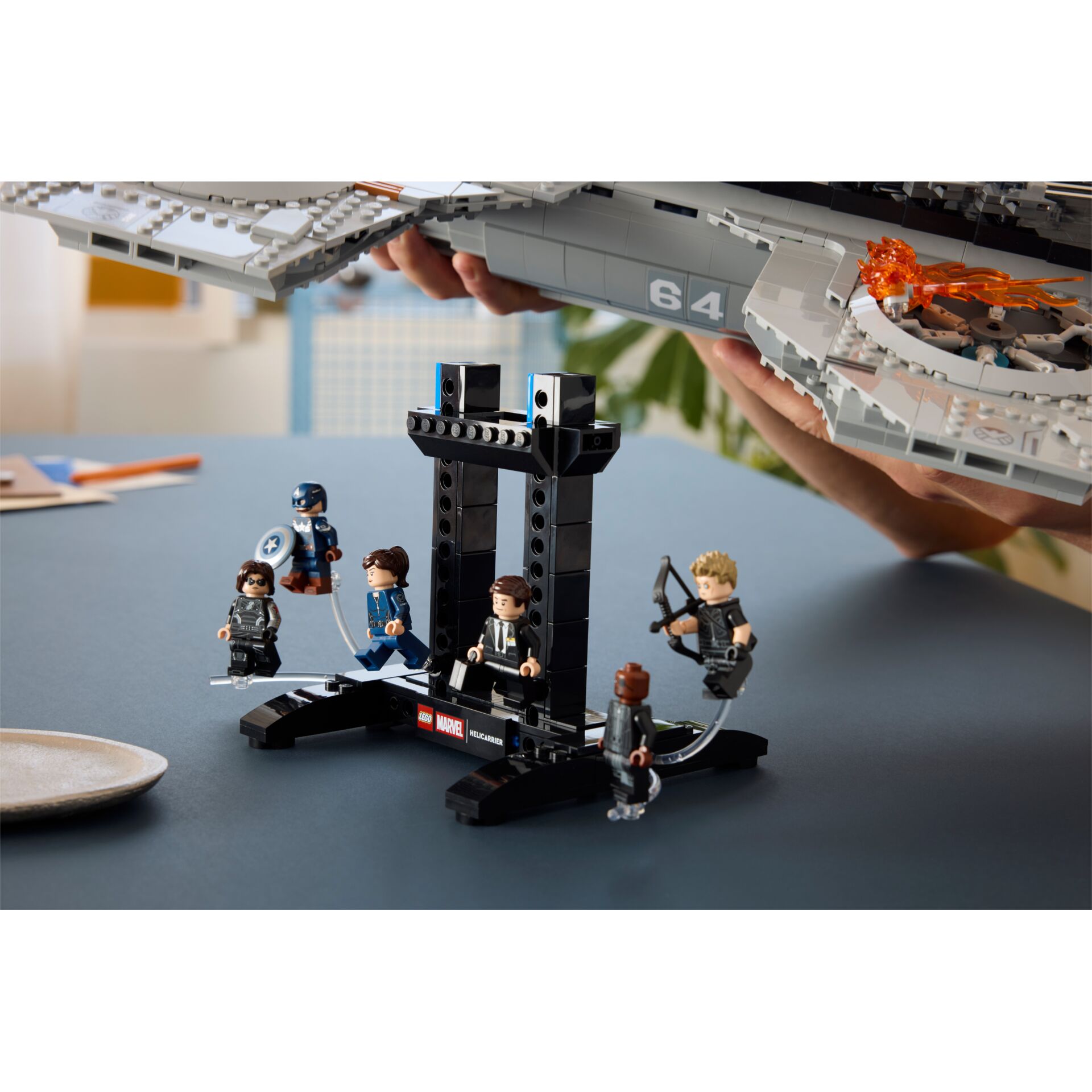 Lego Marvel, Superhelden, Minifiguren, Ständer, Flugzeugbau