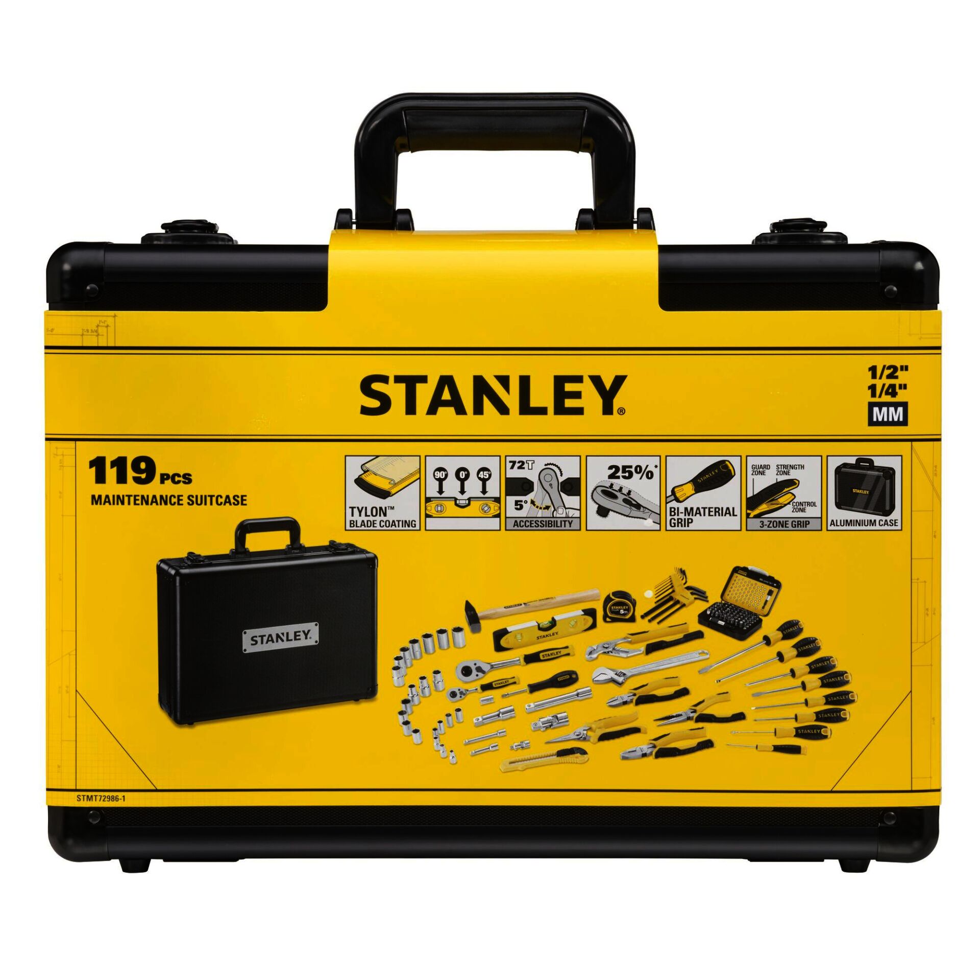 Stanley Werkzeugsortiment Alu-  Koffer, 119-tlg.