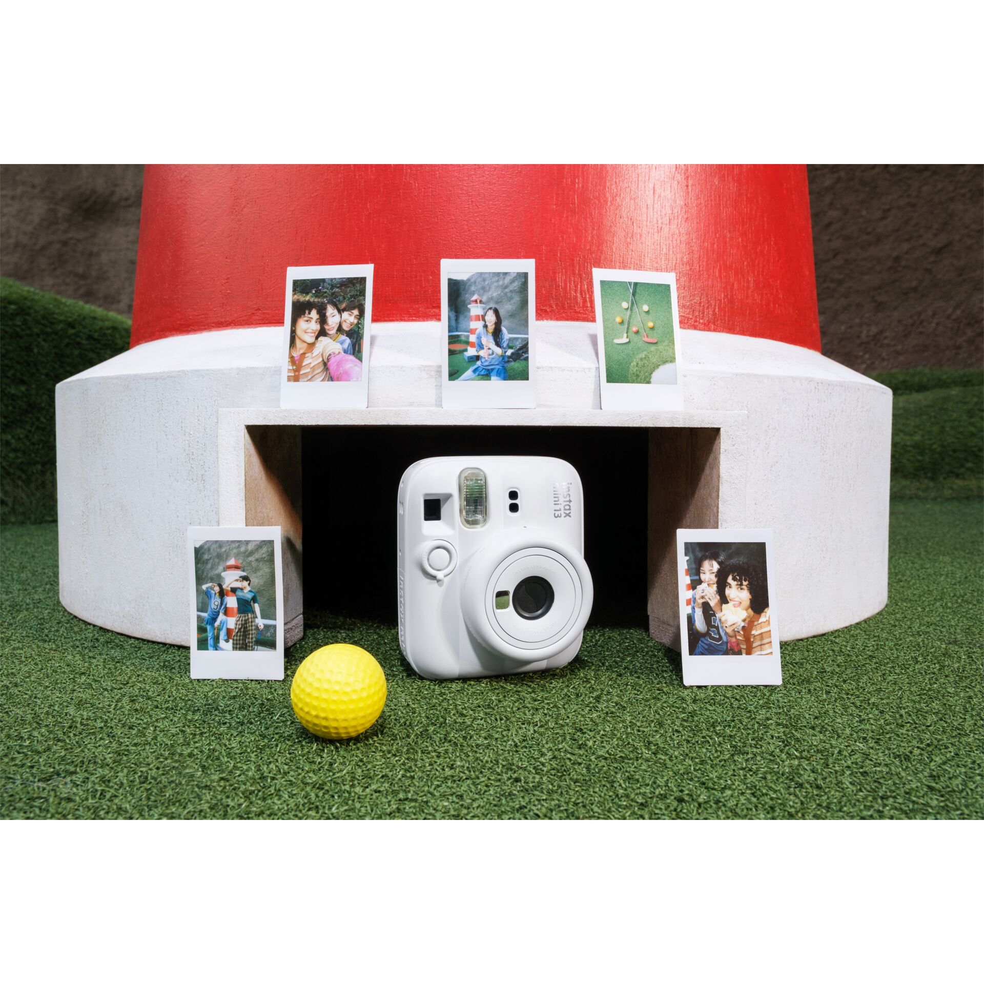 kamera, Polaroid, weiß, Sofortbild, Golfball
