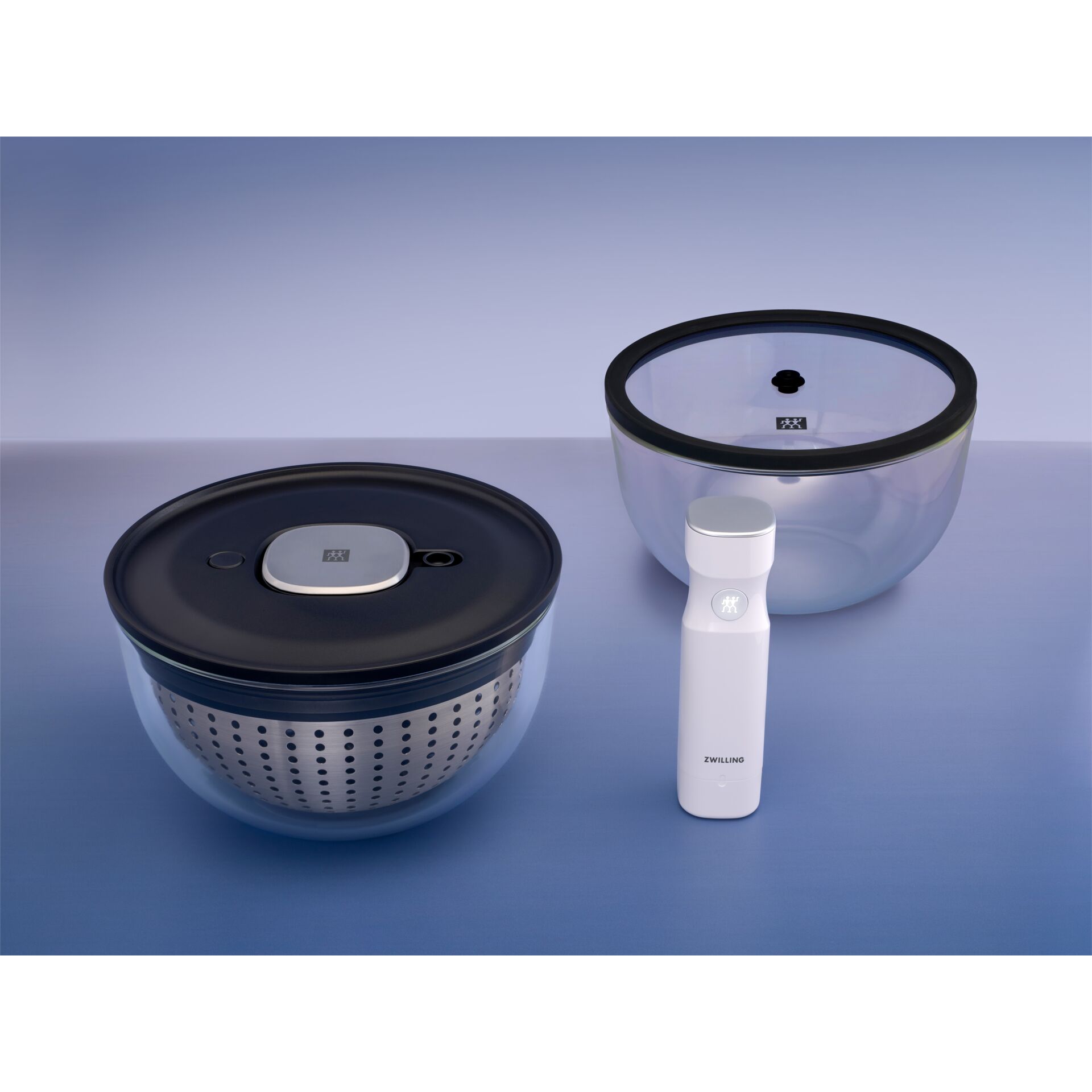 Vakuumier-Set, Vorratsbehälter, Vakuumpumpe, transparenter Kunststoff, Edelstahlsieb