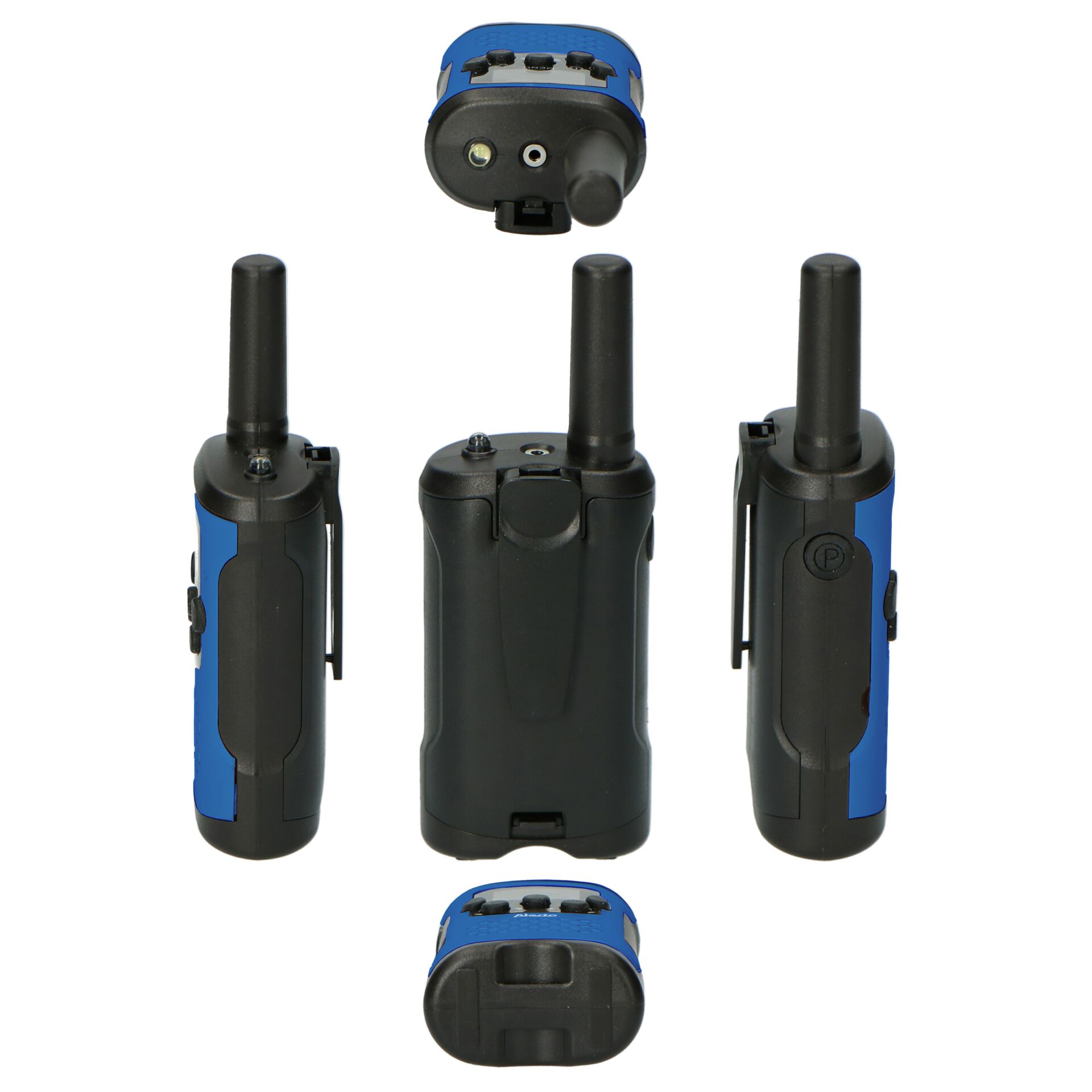Walkie talkie, Zweiwege-Radio, Handgerät, Blau-Schwarz, Antenne