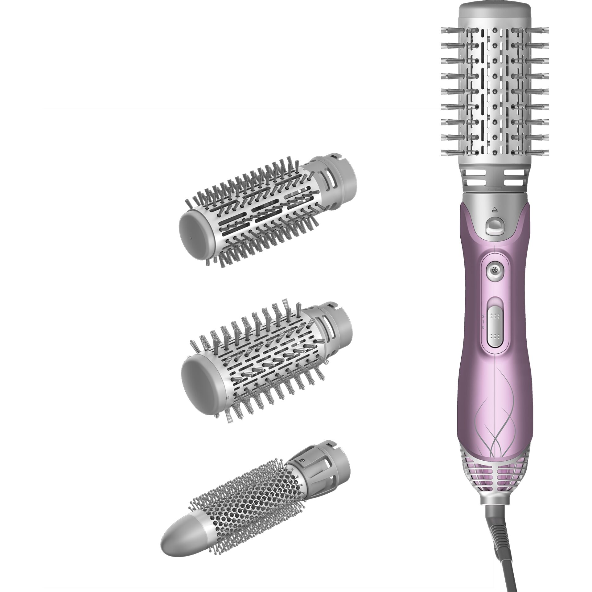 Haartrockner, Haarstyling, Strähnenbürste, Aufsatzbürsten, Rotierendes Heizgerät