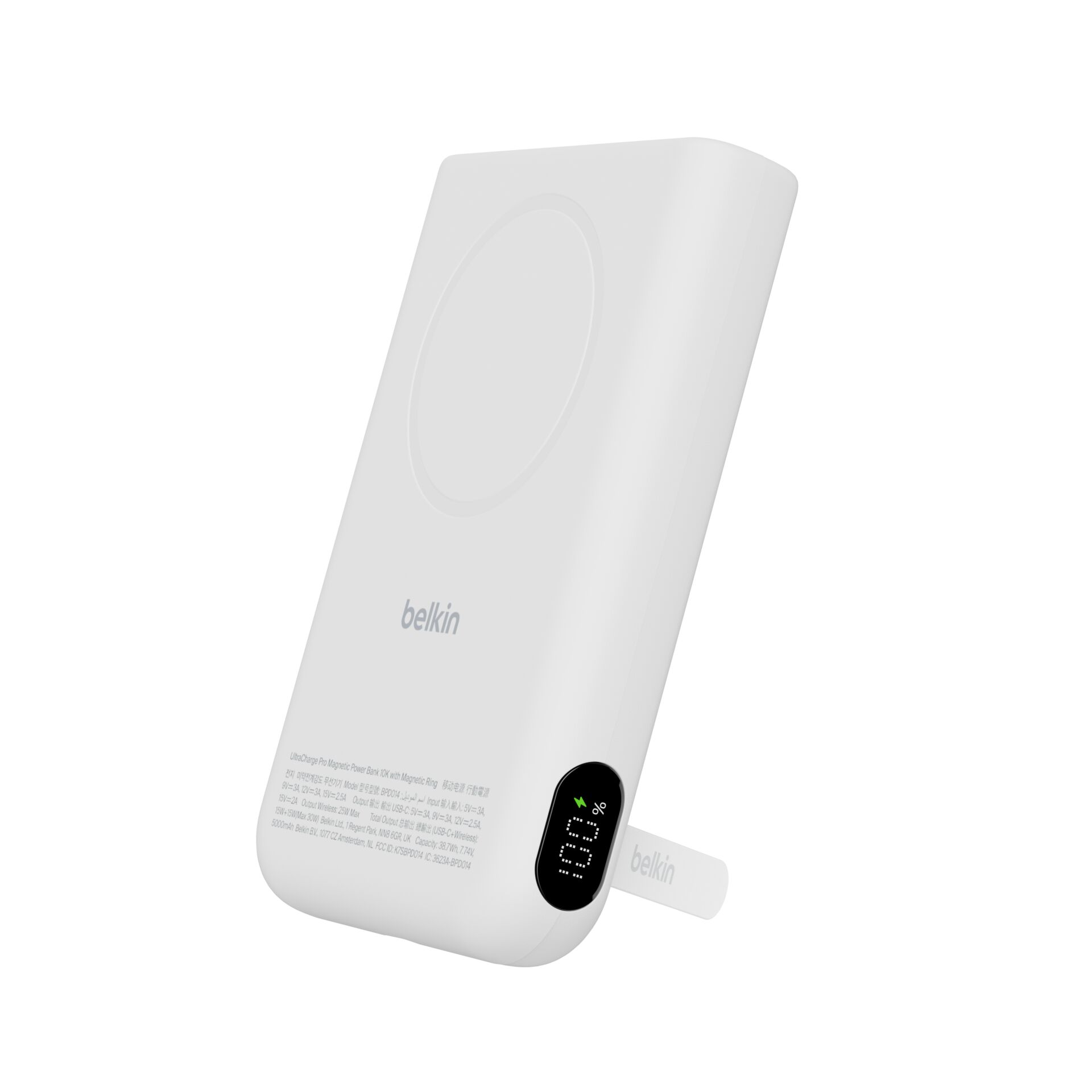 Powerbank, Kabellose Ladegerät, USB-C, Digitale Anzeige, Belkin