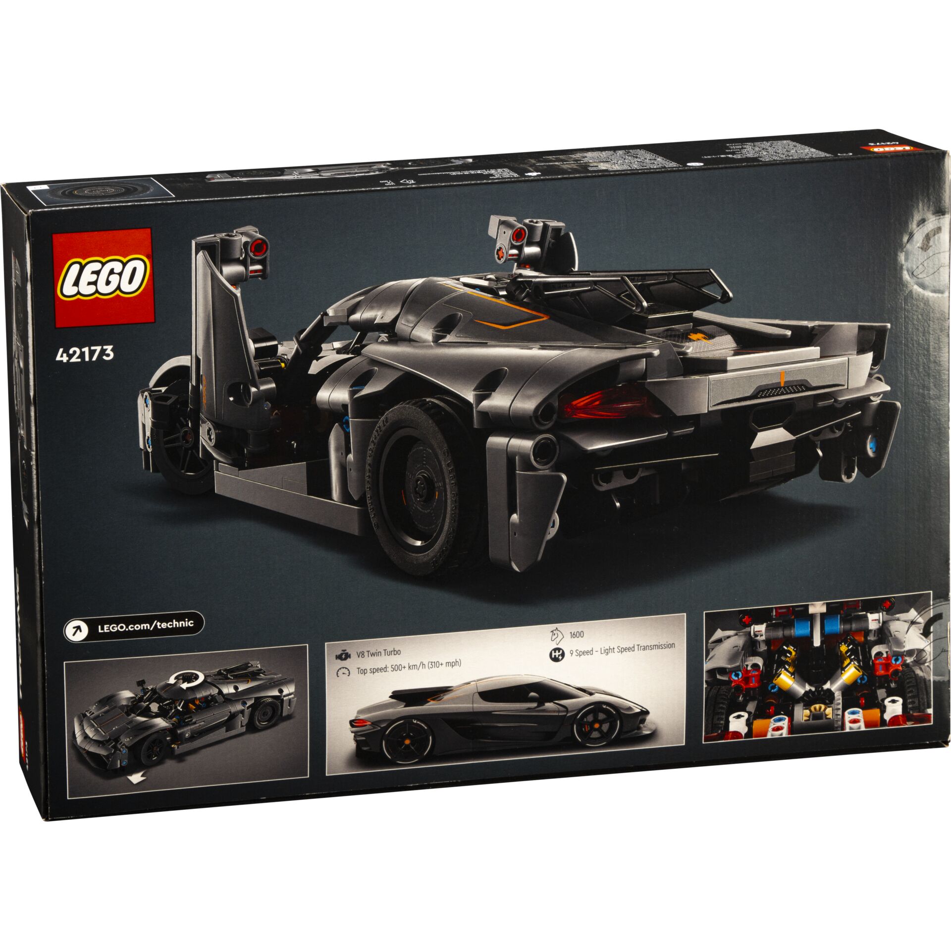 Lego, Technic, Sportwagen, Grau, Modellbausatz