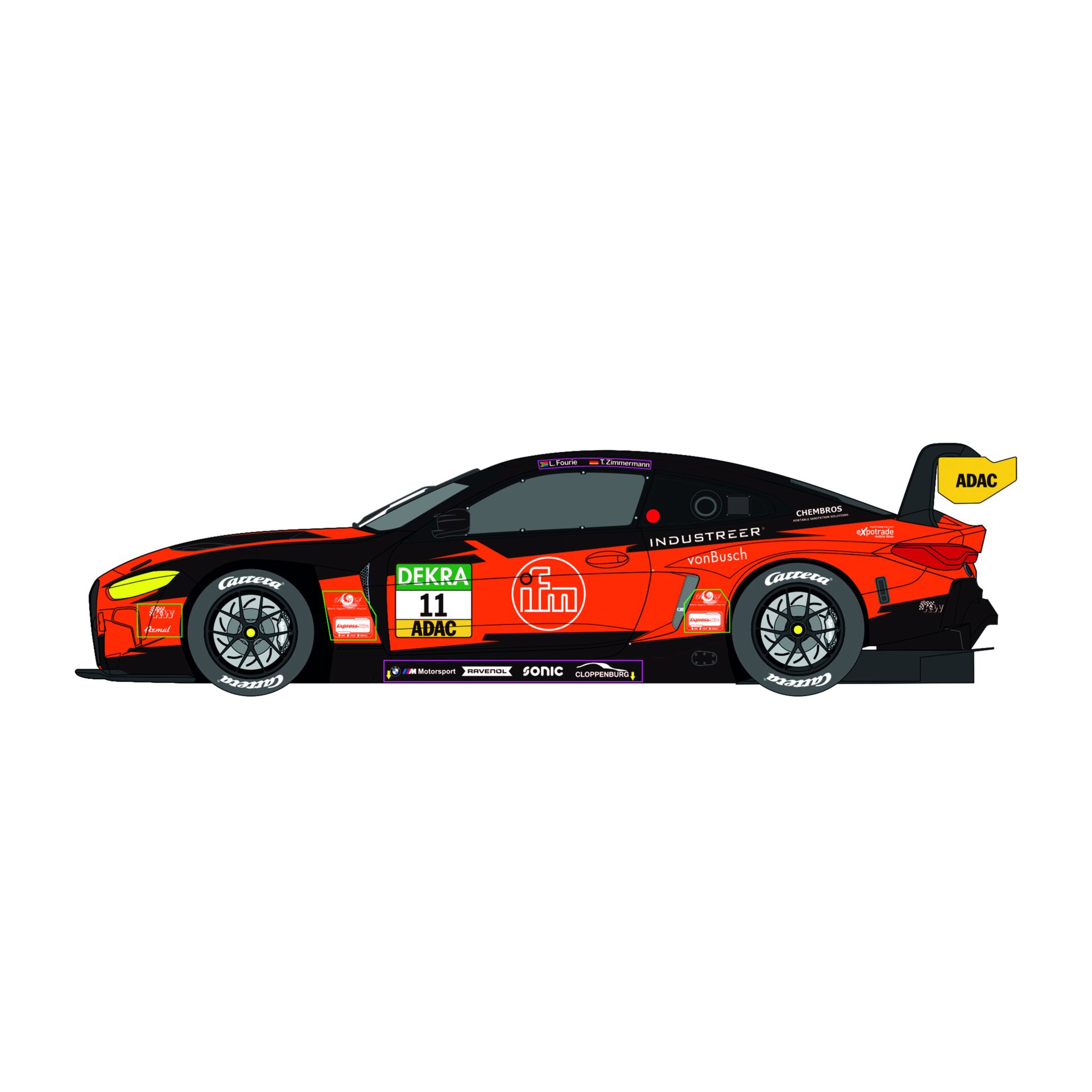 rennwagen, rennlackierung, rot-schwarz, sportwagen, renndekor