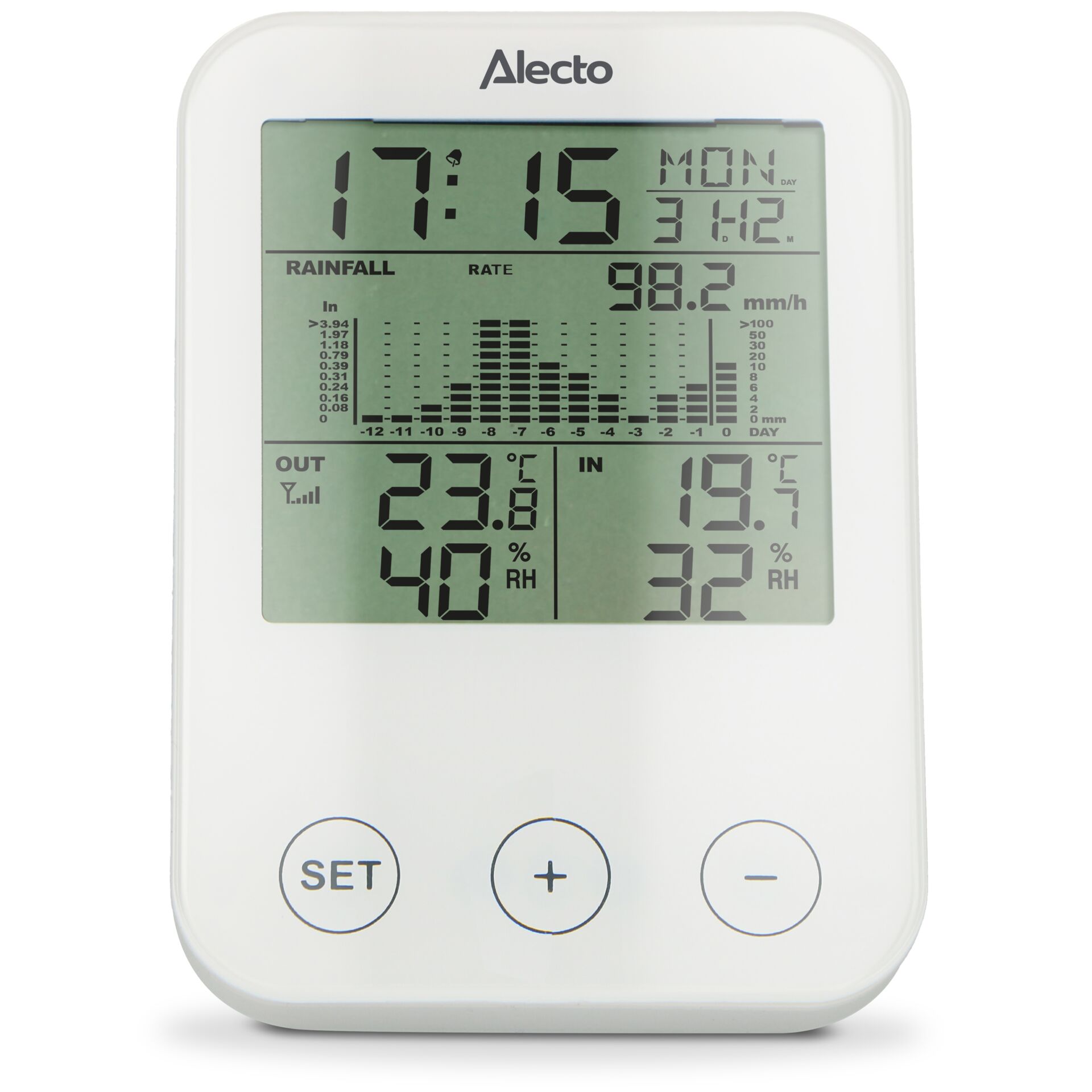 digitales Wettermessgerät, Thermometer, Feuchtigkeit, Wetterstation, LCD-Anzeige