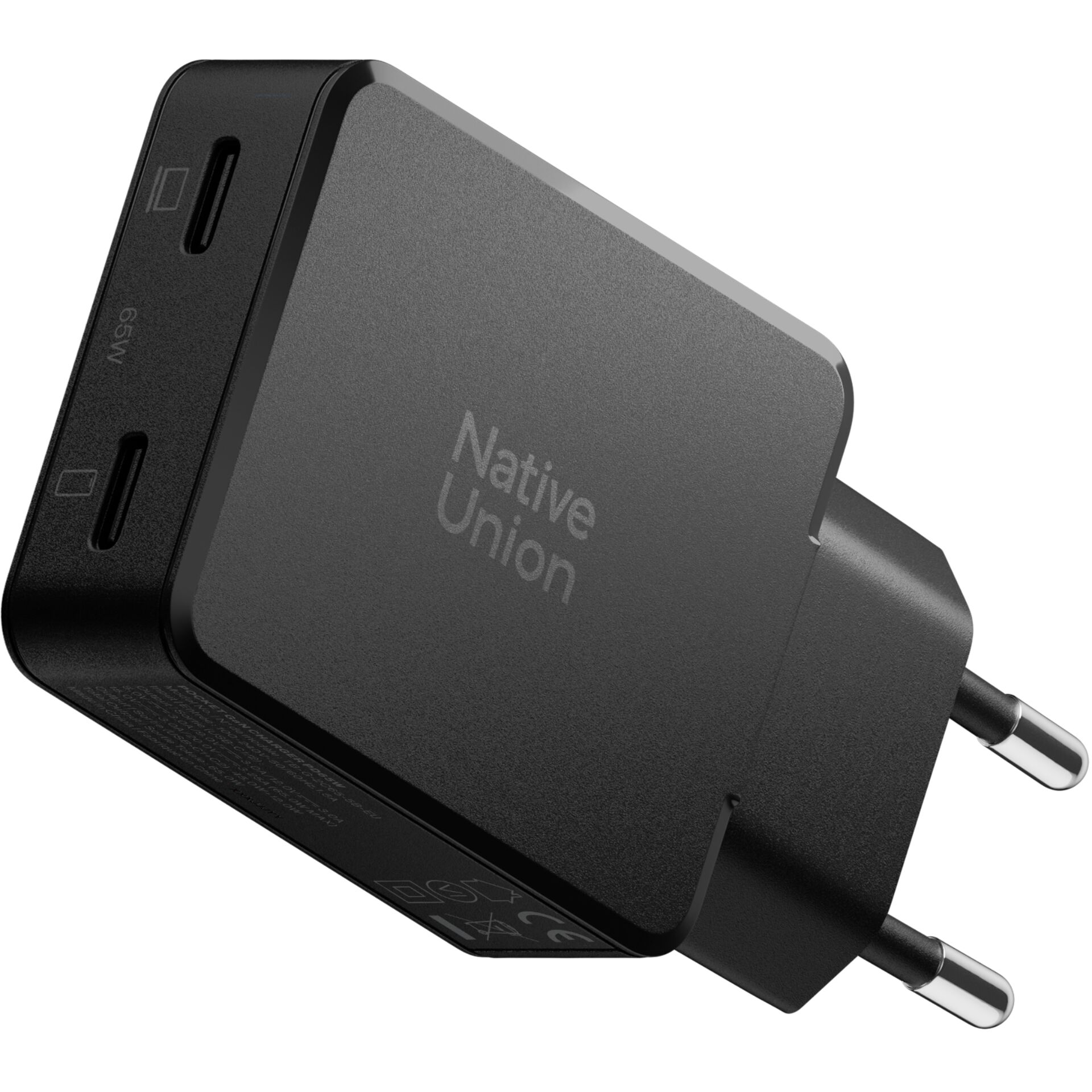 Native Union 65W USB-C Fast GaN  Pocket Charger Black