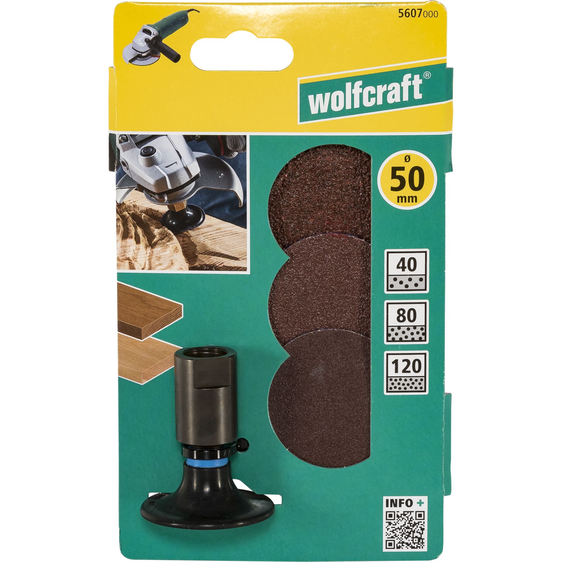 Wolfcraft Schleifscheibensatz  Schleifmaschinen 50mm, 4p. 50mm