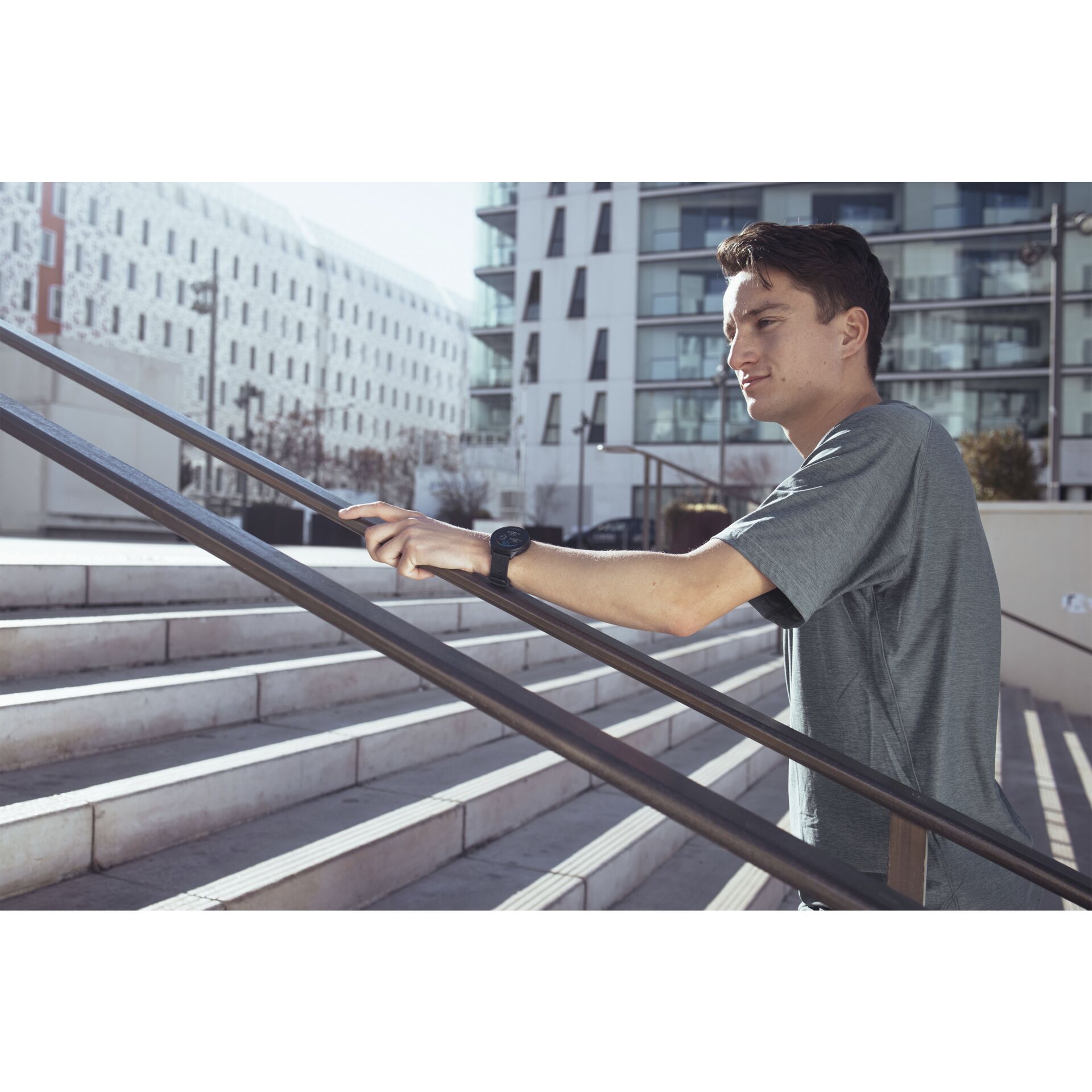 Handlauf, Armbanduhr, Person, Städtisch