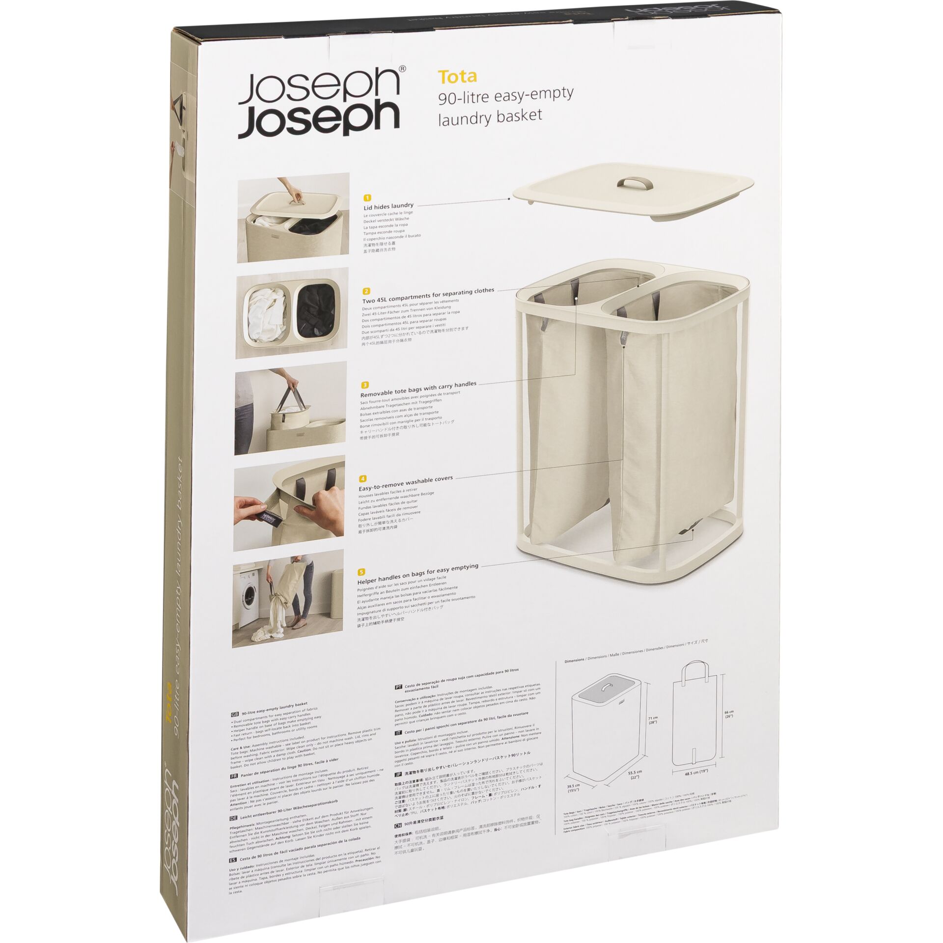 Wäschekorb, Wäschebox, Faltbarer Korb, 50-100 L, Laundry basket