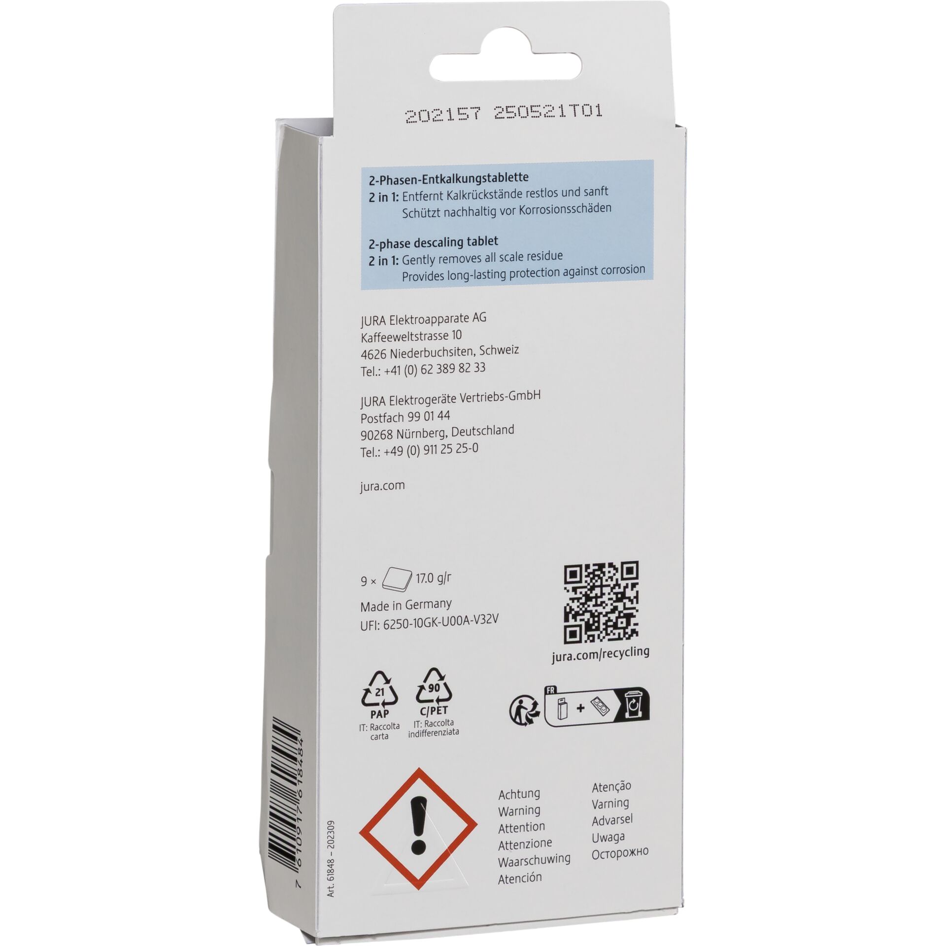 Descalc, Tablette, 2-in-1, Kalkreste entfernen, Made in Germany