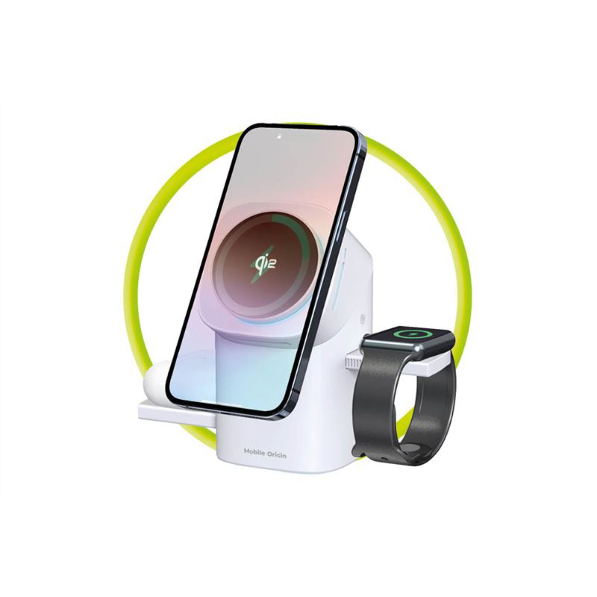 iPhone, Magnetische kabellose Ladehalterung, Smartwatch, Kabelloses Ladegerät, Qi-kompatibel