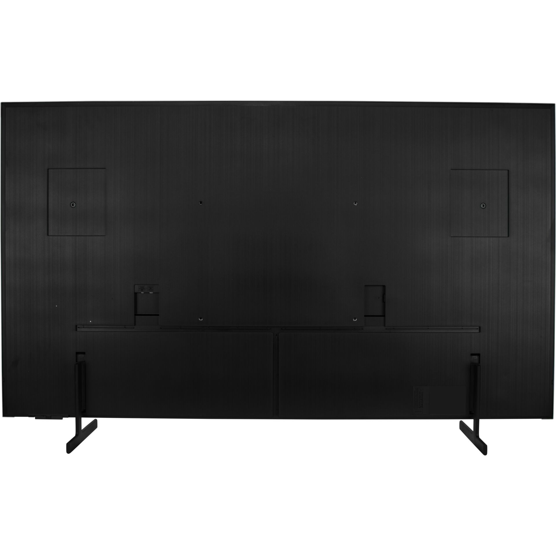 TV, Flachbildschirm, Schwarz, Rückseite, Standfüße