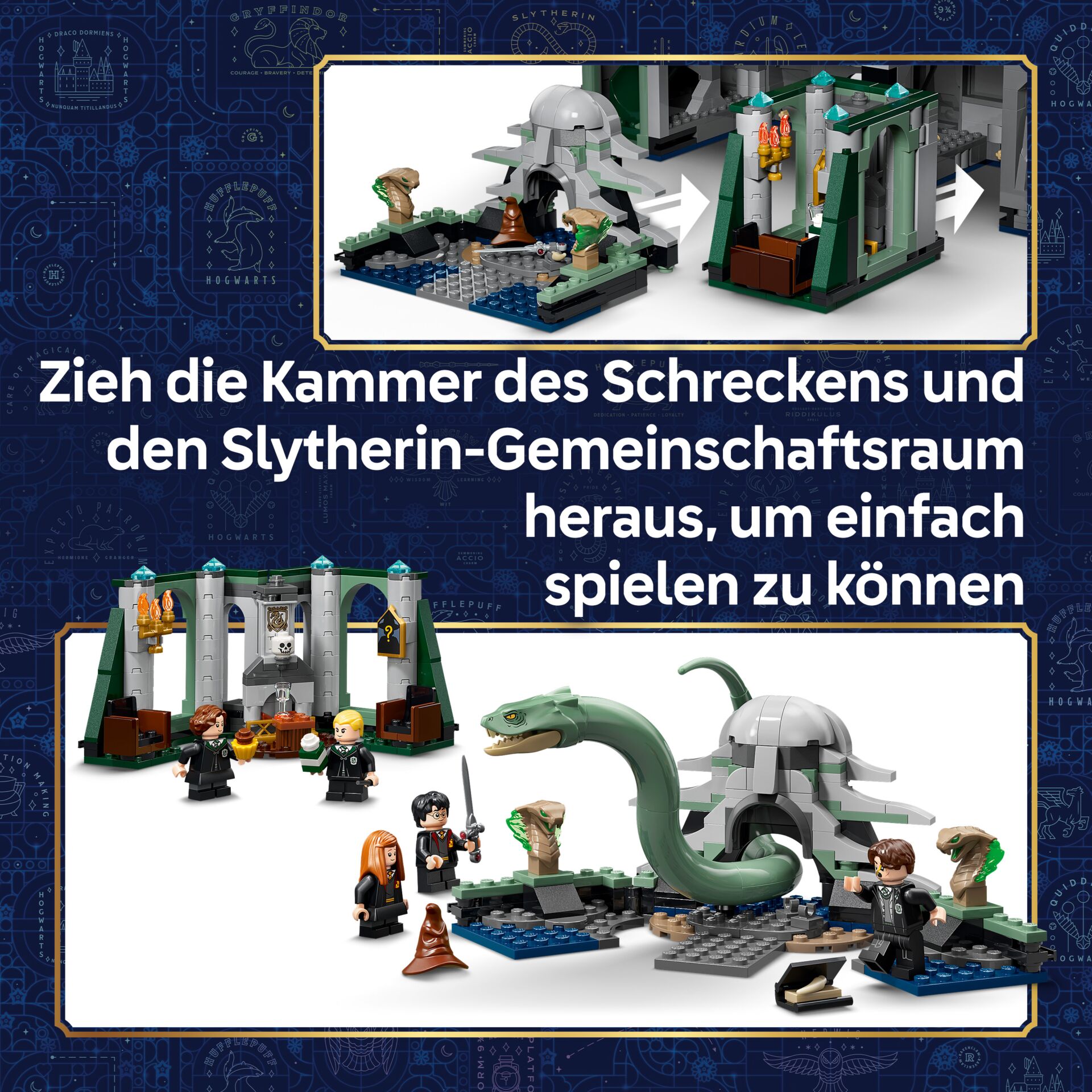Lego, Kammer des Schreckens, Slytherin, Gemeinschaftsraum, Drache