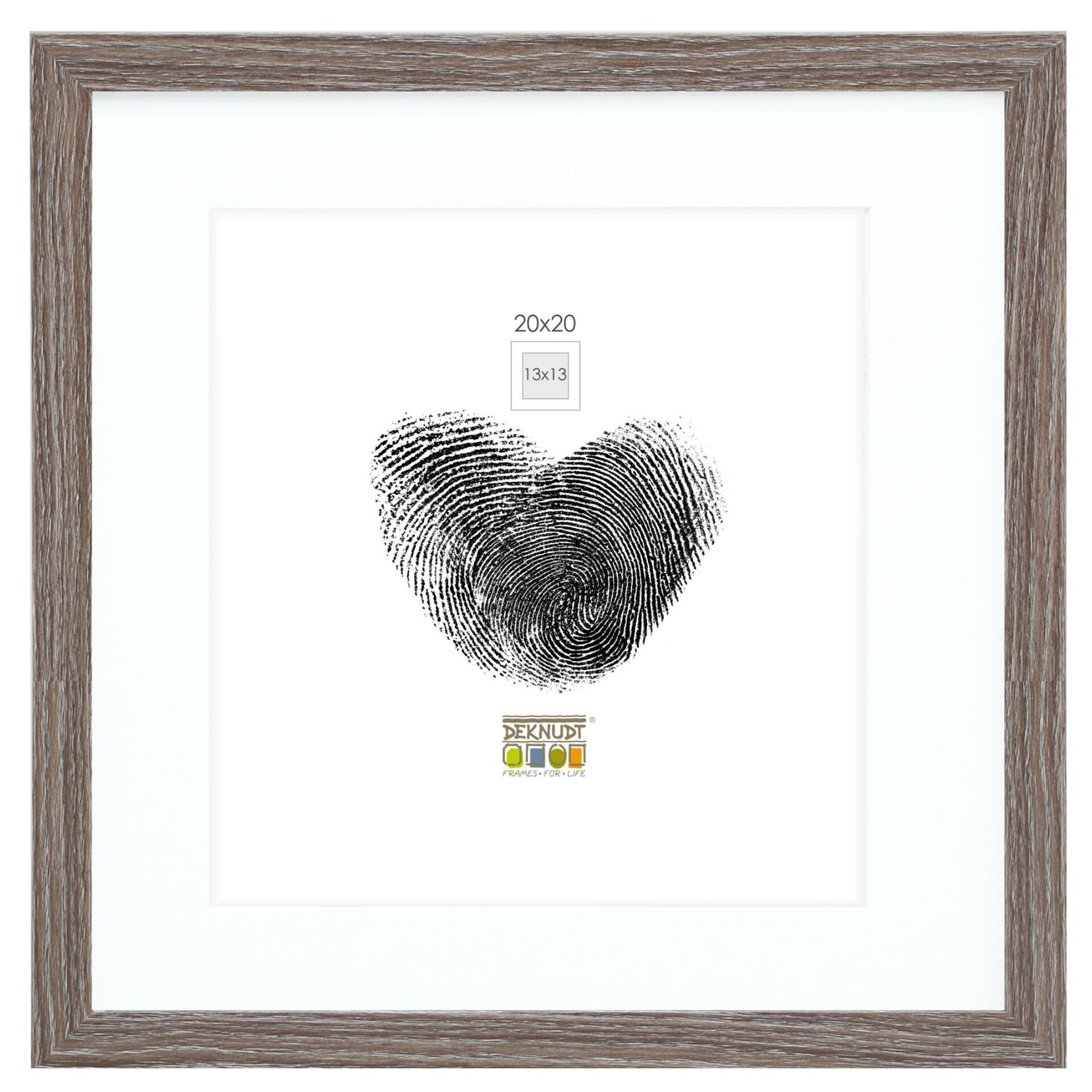 Deknudt S66KH3 P1          20x20  Holz grau eiche mit Passepartout