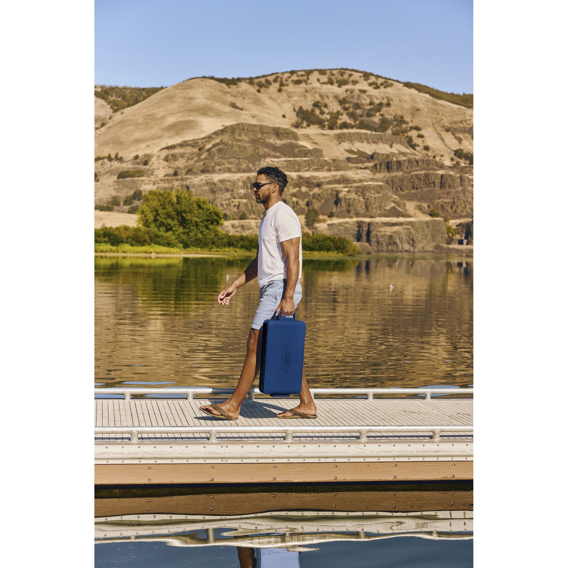 Uferpromenade, Strandmode, Person, Stehend, Mann