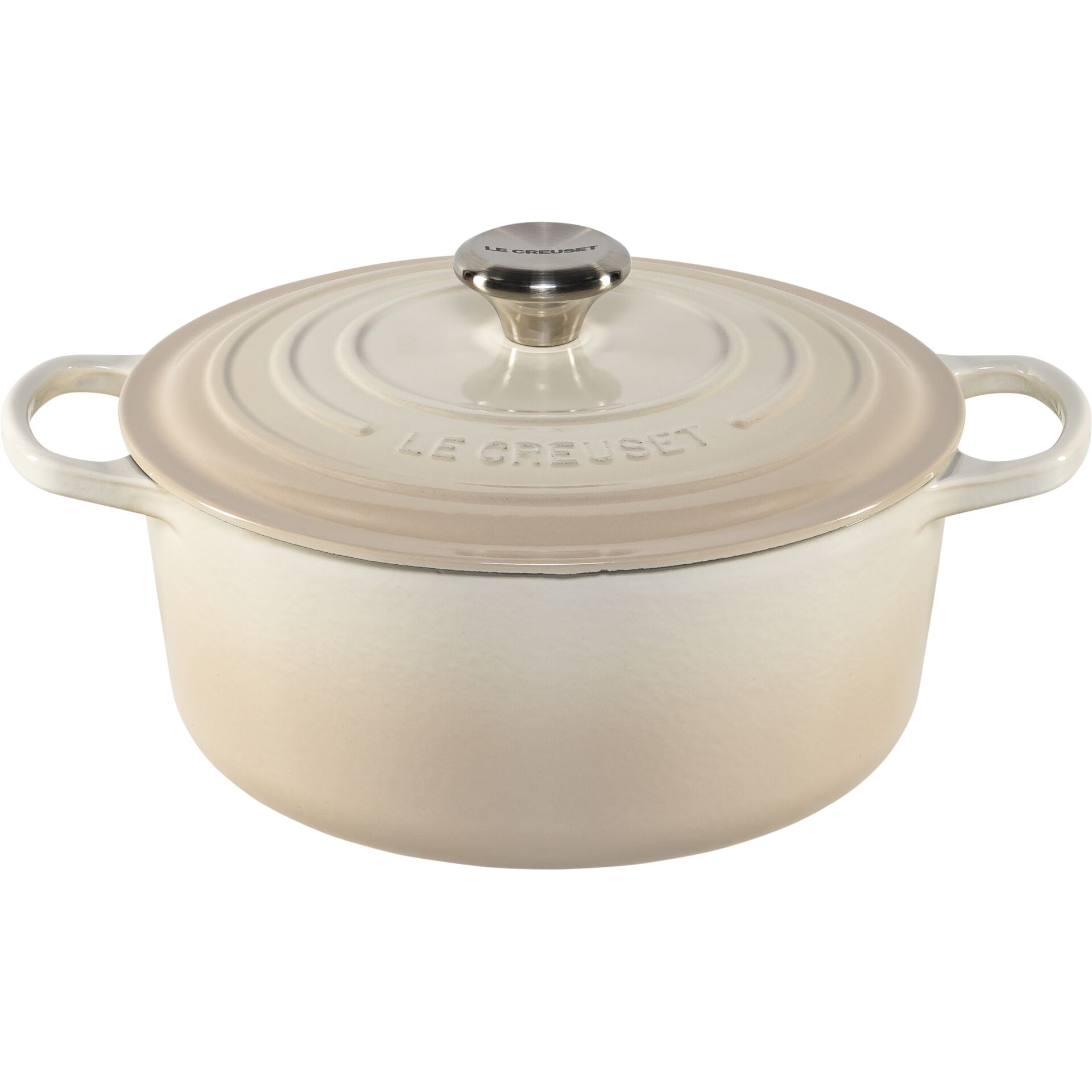 Dutch oven, Gusseisen, Beige, Deckel, Herdtauglich