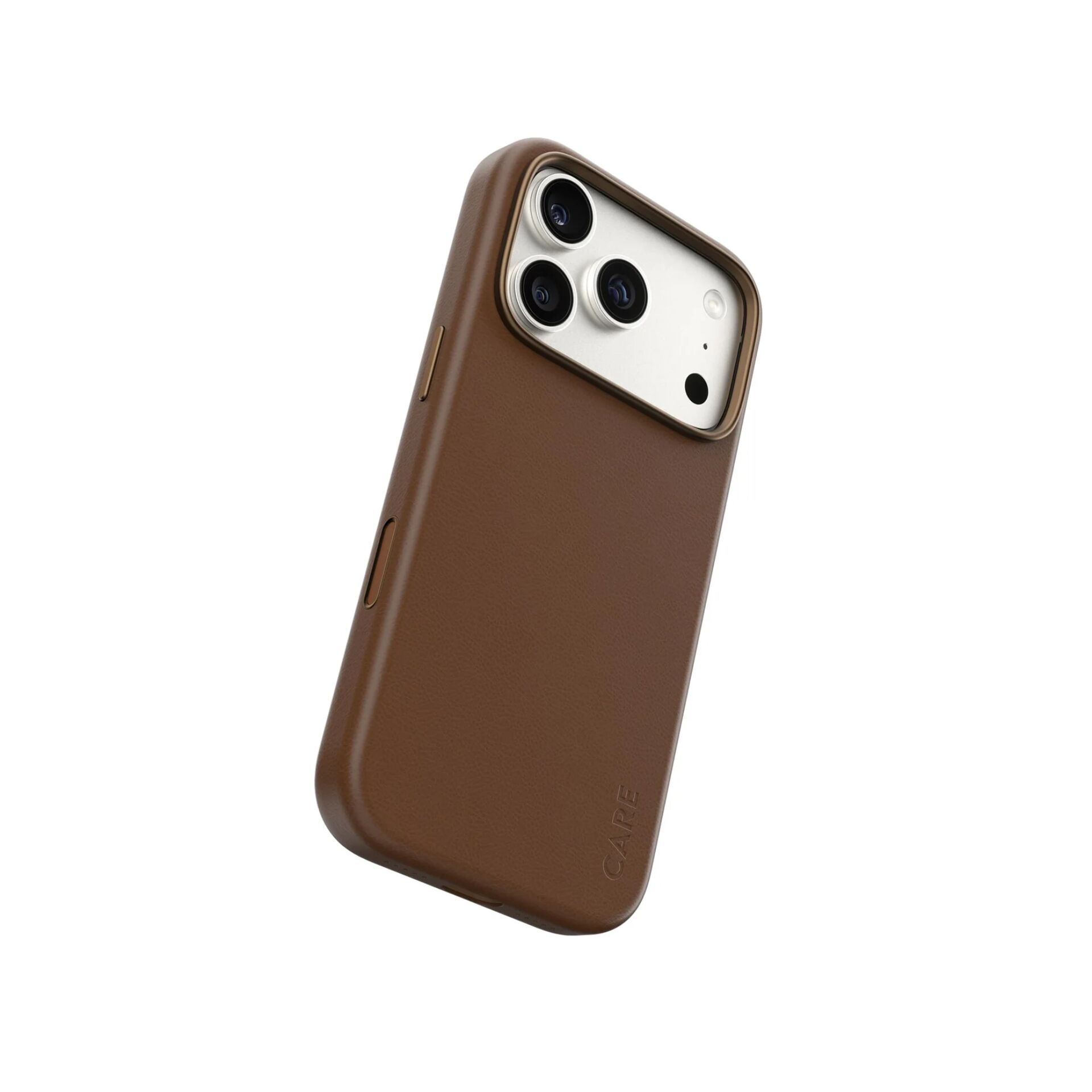 Hülle, Leder, Braun, Kamerahülle, iPhone 13/14 Pro Case