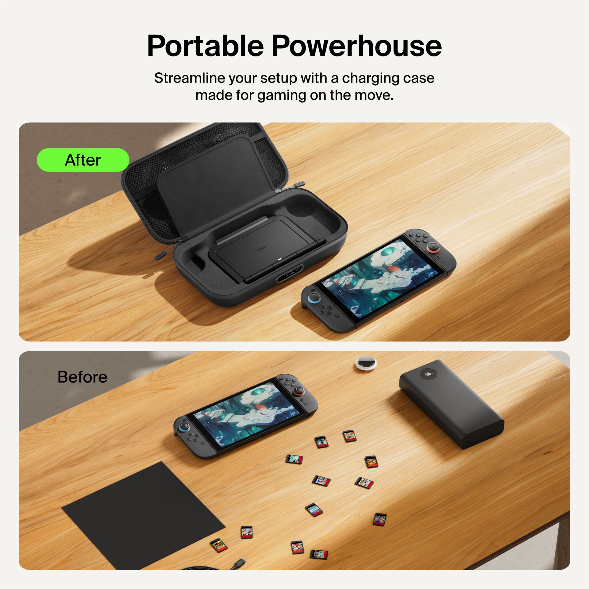 hochleistungs-van, portable powerbank, Nintendo Switch, Ladecase, Zubehör-Set