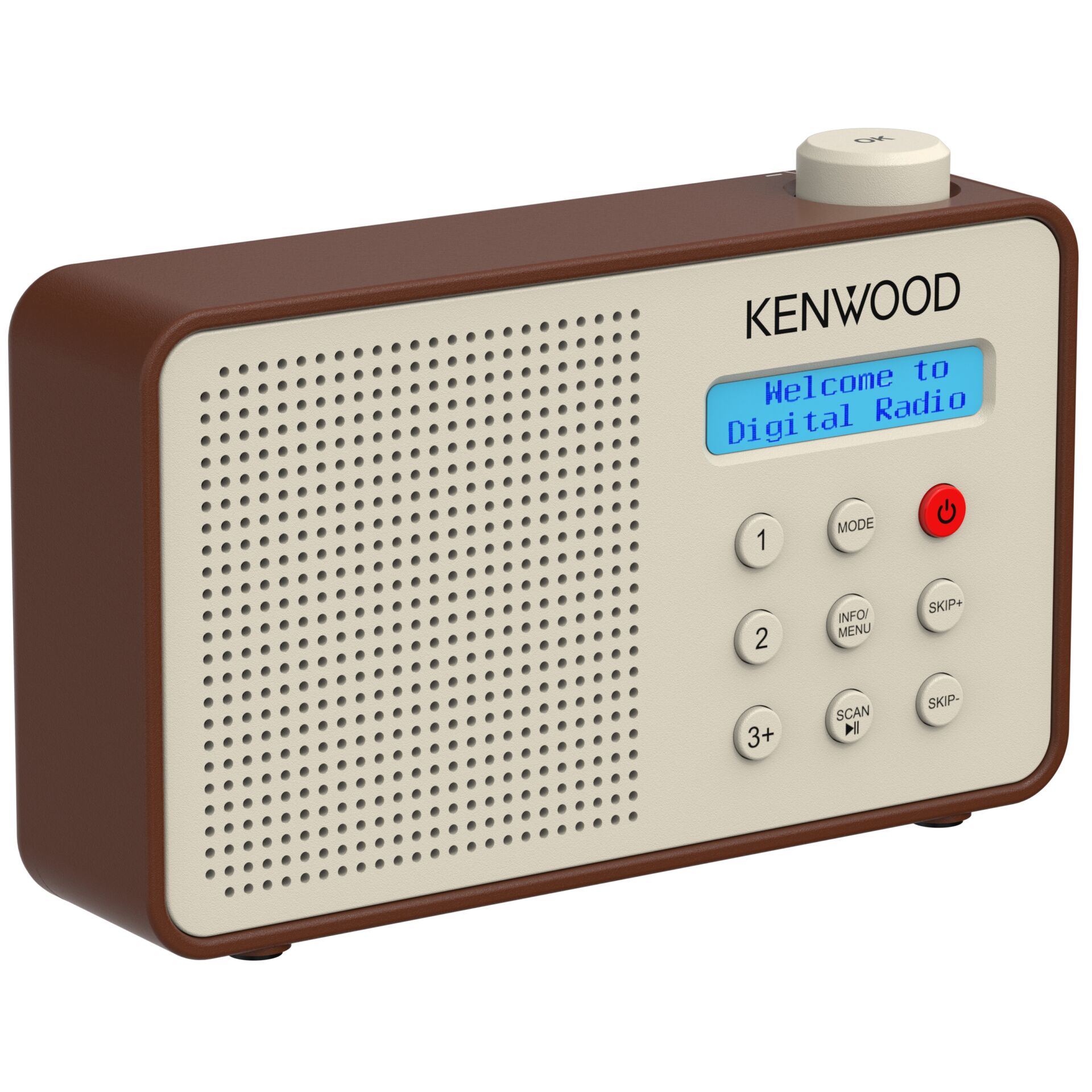 Hörgerät, Radio, Digitalradio, Korpus Braun, Display Display Blau