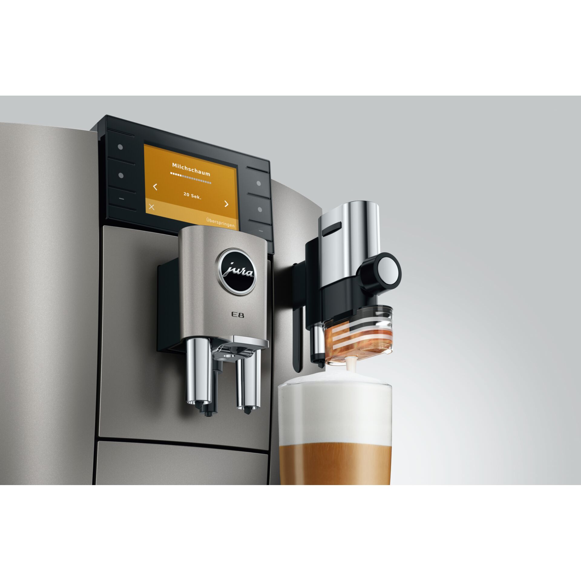 Espressomaschine, Kaffeemaschine, Milchschaum, Milchschaumdüse?, Silber Schwarz