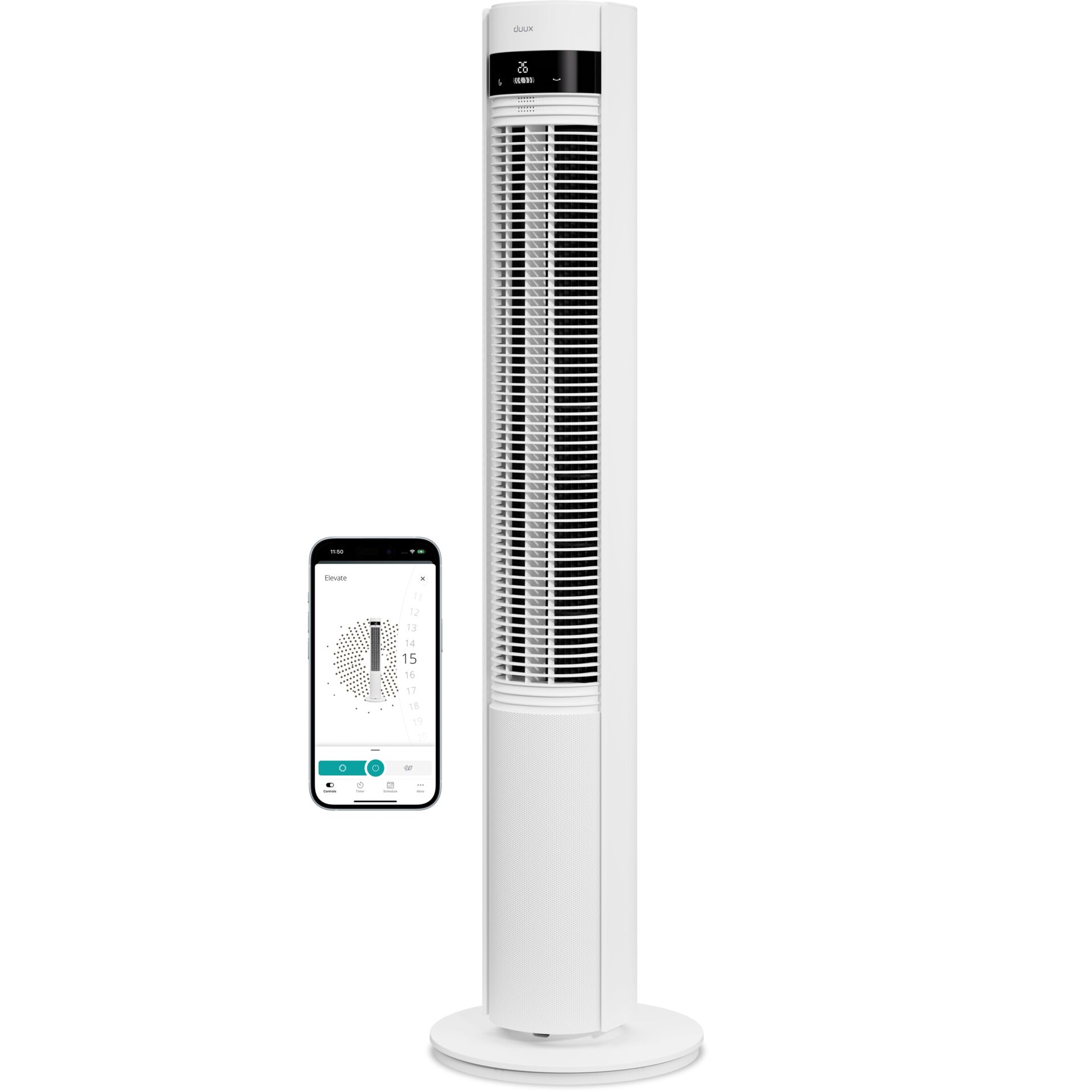 turbo-Fan, Turmventilator, weiß, Fernbedienung?, App-Steuerung