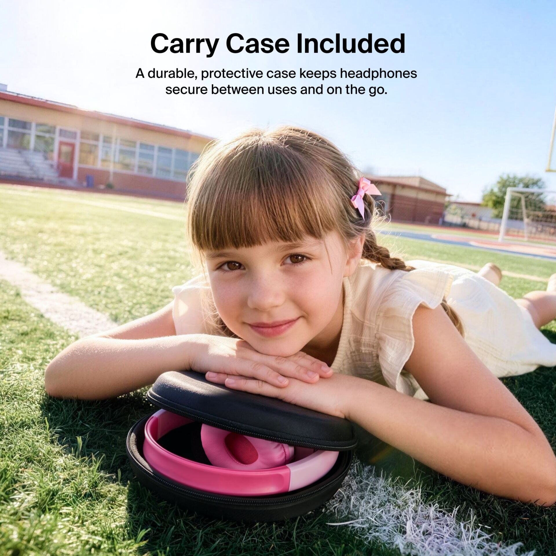 Kopfhörer, Kompaktcase, Pink, Schutzhülle, Kinder