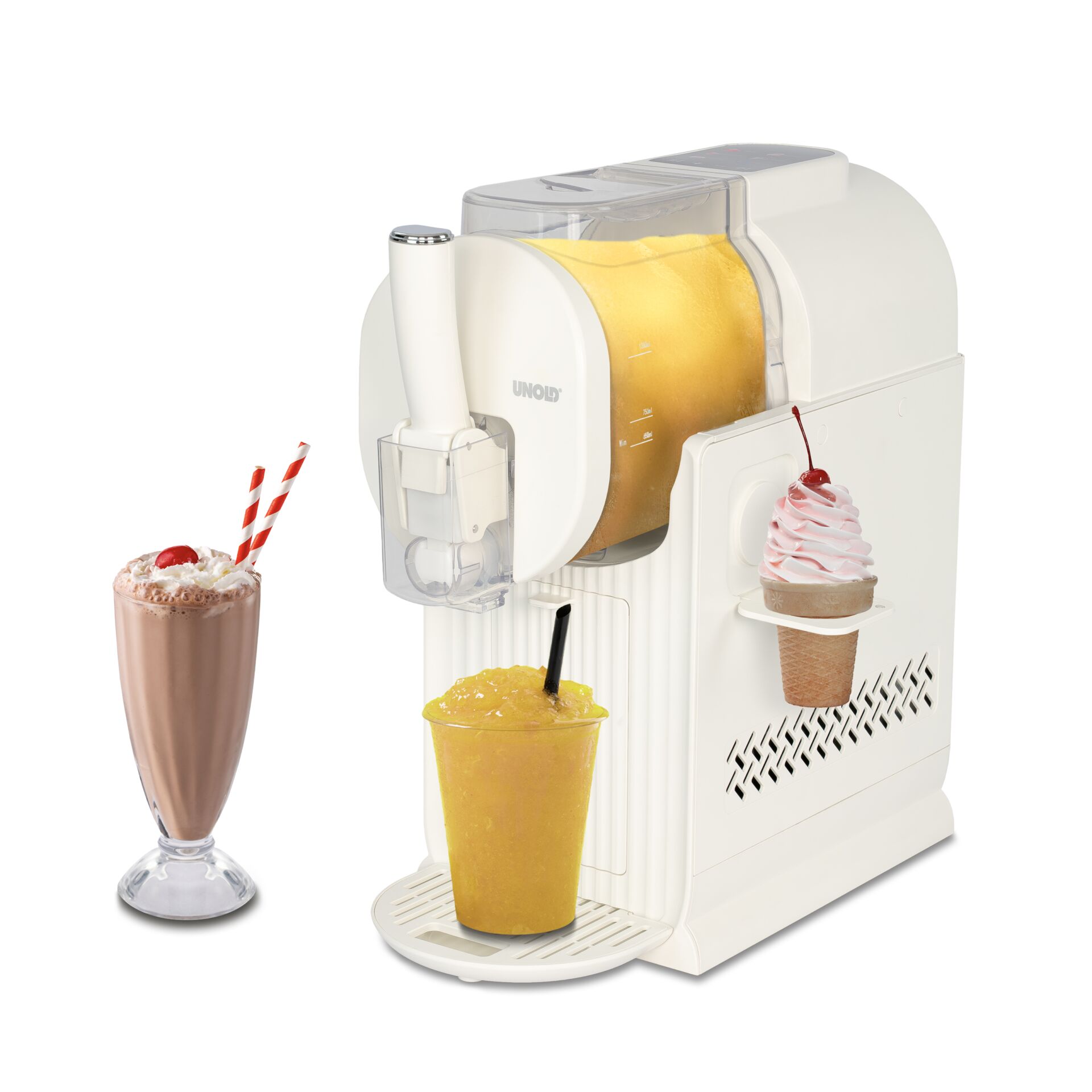 Eismaschine, Kompakt, Weiß, Schaumkalt, Cappuccino-Maschine