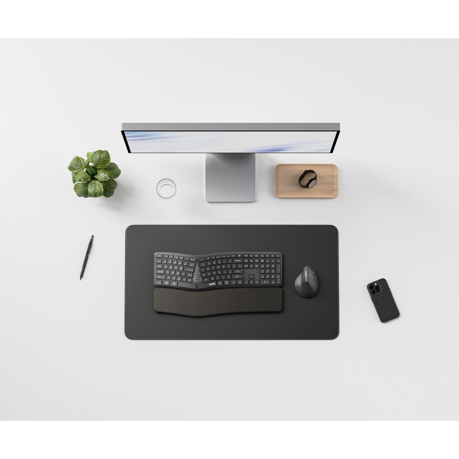 Tastatur, Maus, Monitor, Schreibtisch-Setup, Mauspad